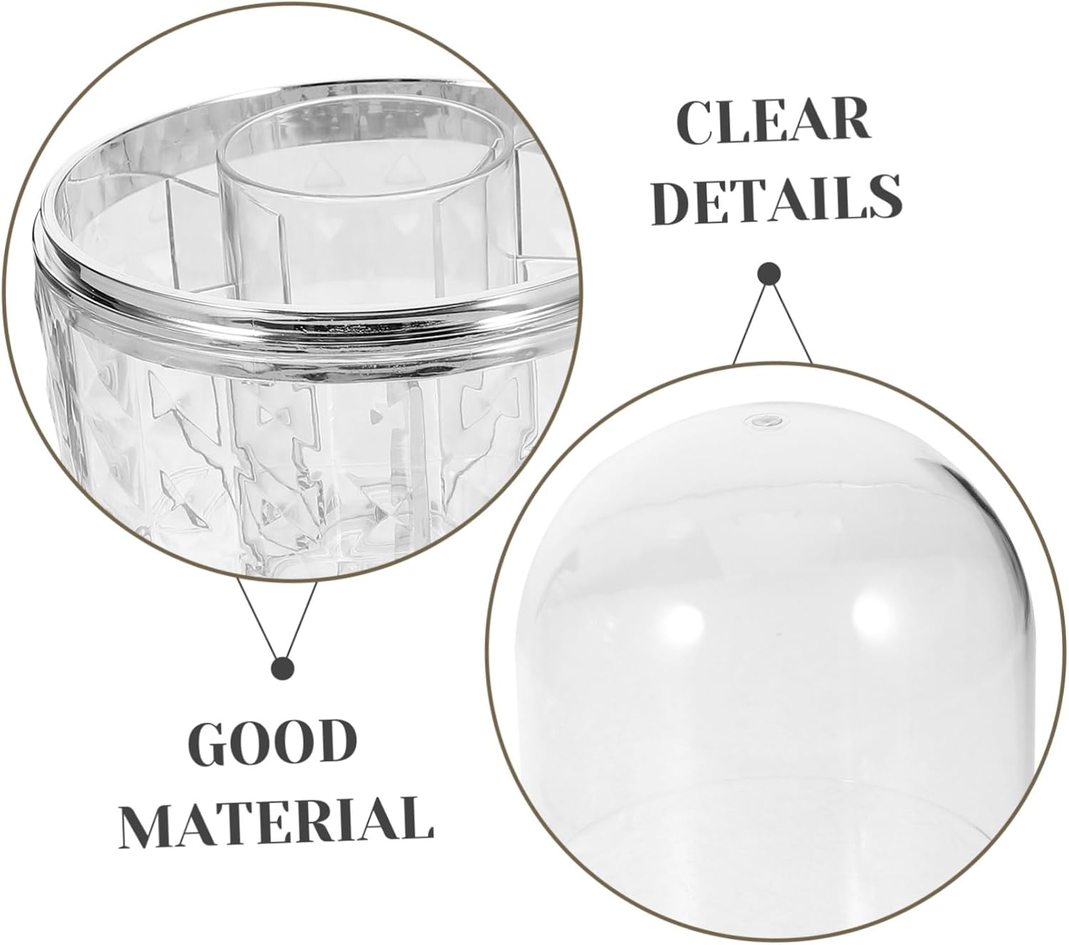 HOODANCOS Versatile Makeup Brush Organizer Rotating Stationery Box Home Office Storage Makeup Brush Holder Lid Desk Accessory image number 3