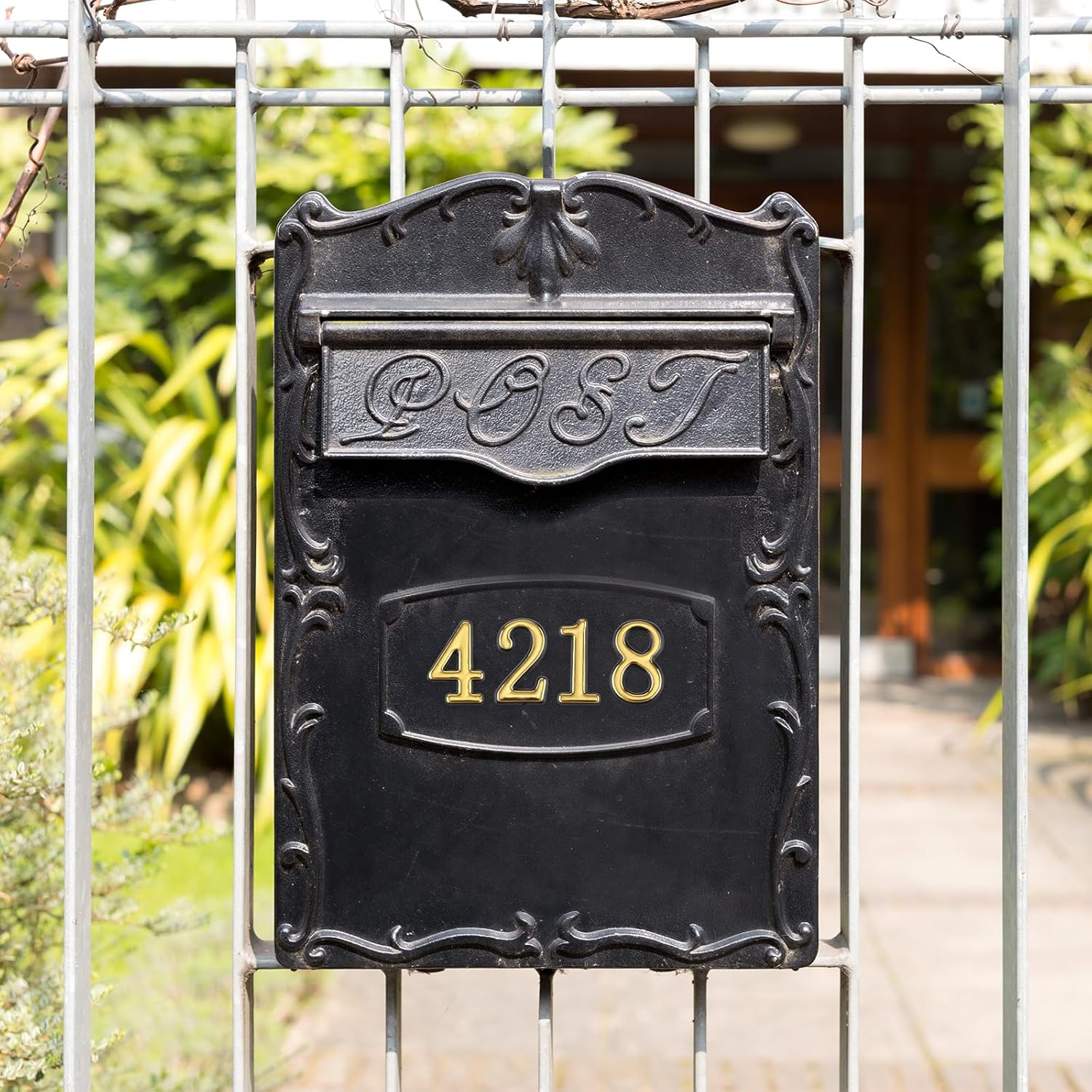 20Pcs 2 Inch Mailbox Numbers for Outside, 0-9 Gold Mailbox Numbers Self Adhesive Door Address Numbers Stickers for Mailbox Apartment House Room Office Trash Bins image number 5