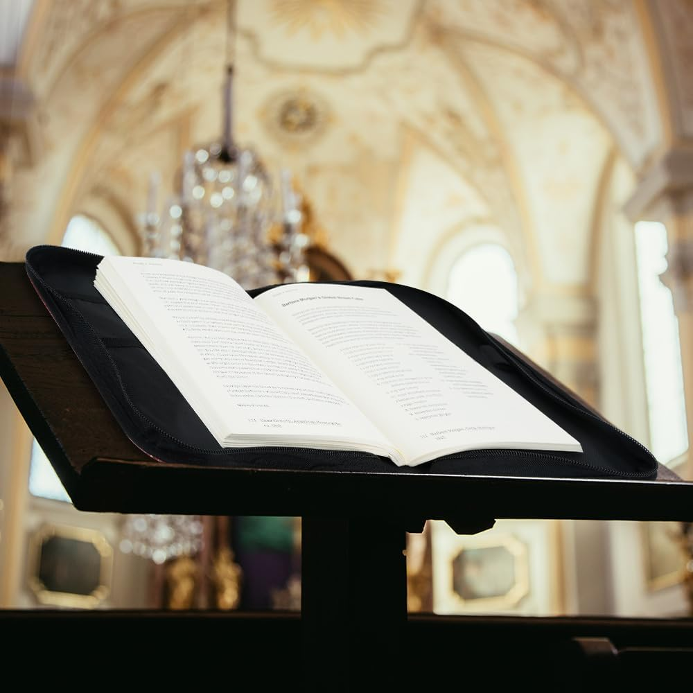 RETON Bible Cover, Leather Bible Covers Case for Women Men, Bible Case Bag, Book Carrying Case, Faux Pu Leather Book Protector Case Fits Book 10.1 X 7 X 1.9 Inches, Bible Accessories Gift image number 2