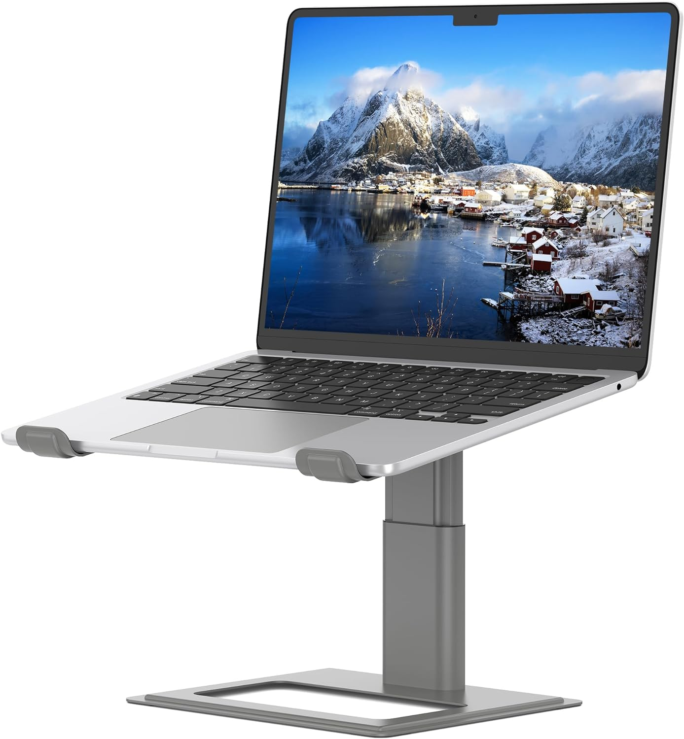 Soundance Adjustable Laptop Stand for Desk, Computer Stand, Ergonomic Laptop Riser Holder Compatible with 10 to 17.3 Inches Notebook PC Computer,Grey
