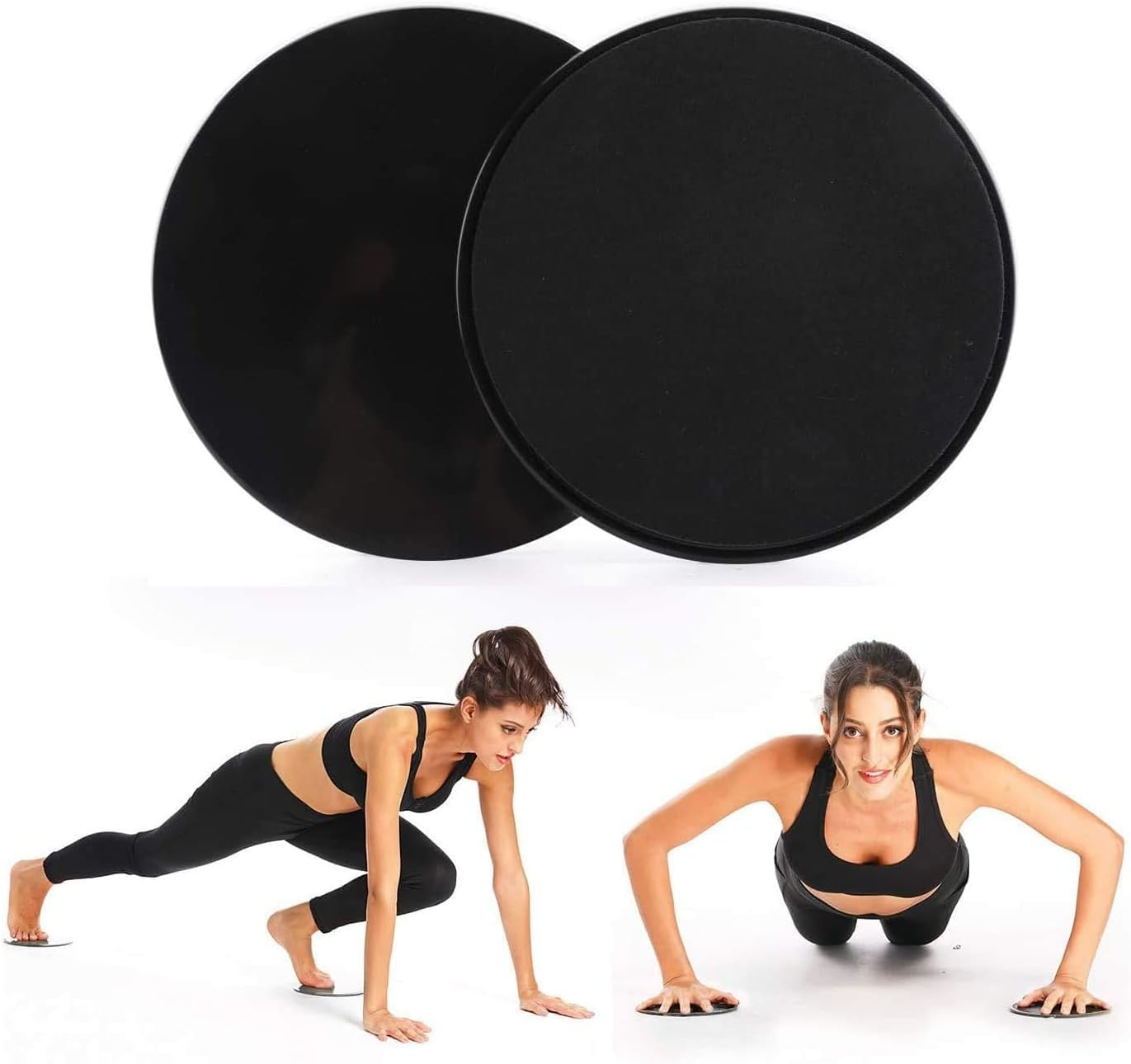 Exercise Core Sliders, WADY 2 Pack Sliders for Working Out Yoga Pilates Gliding Disc with Dual Sided Exercise Gliding Discs Use on Carpet or Hardwood Floors, Light and Portable