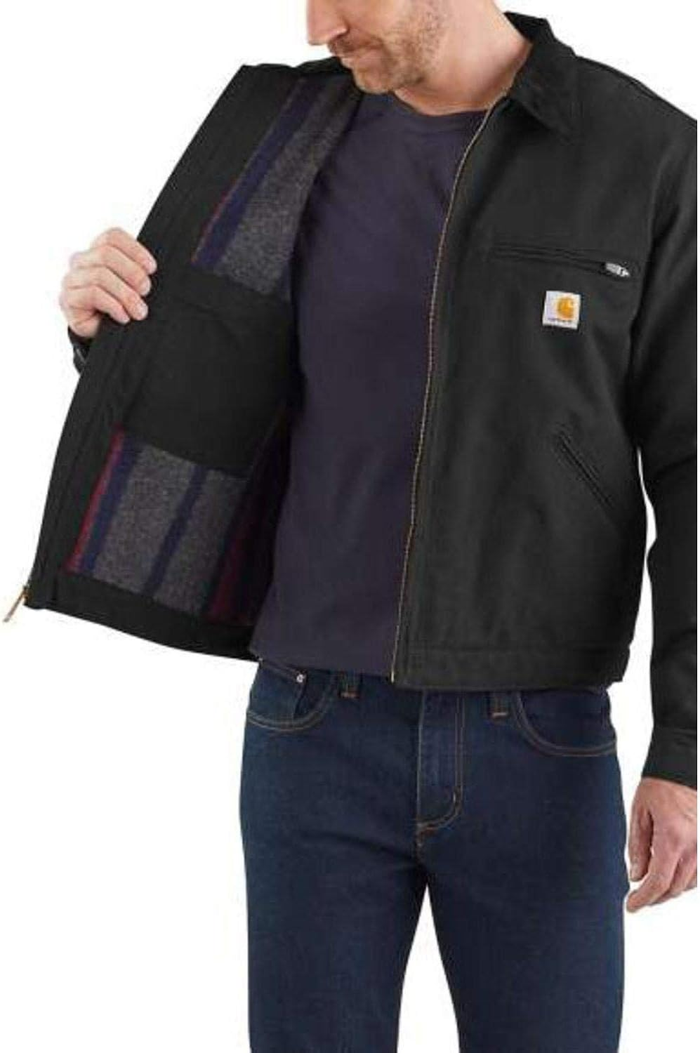 Carhartt Men'S Relaxed Fit Duck Blanket Lined Detroit image number 4