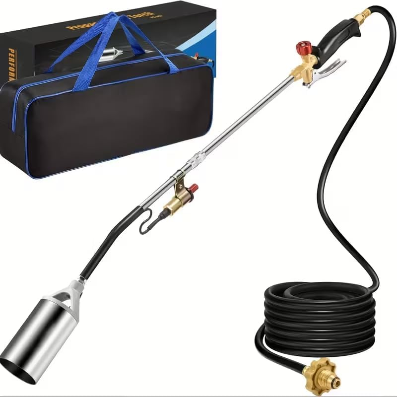 Propane Torch Weed Burner Kit,Weed Torch 800,000 BTU Blow Torch with 10 FT Hose for Flame Weeding,Roofing, Melting Ice Snow image number 2