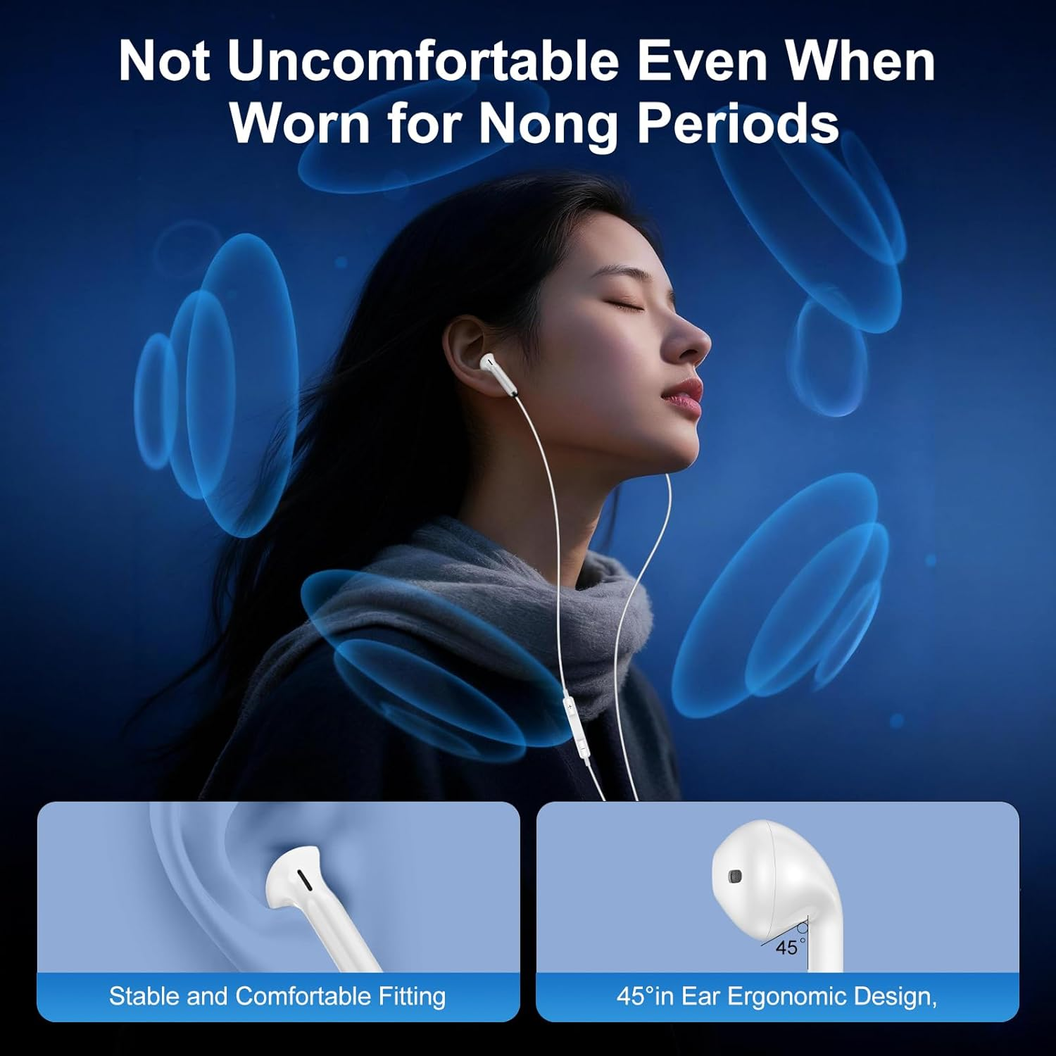 USB C Headphones with Cable for Samsung Galaxy S25 Ultra S24 S23 S22 S21 A17 5G A16 A36 A56 A55, In-Ear Headphones USB C Headset with Microphone Earphones Type C for Iphone 17 Air 16 15 I Pad Pro image number 1