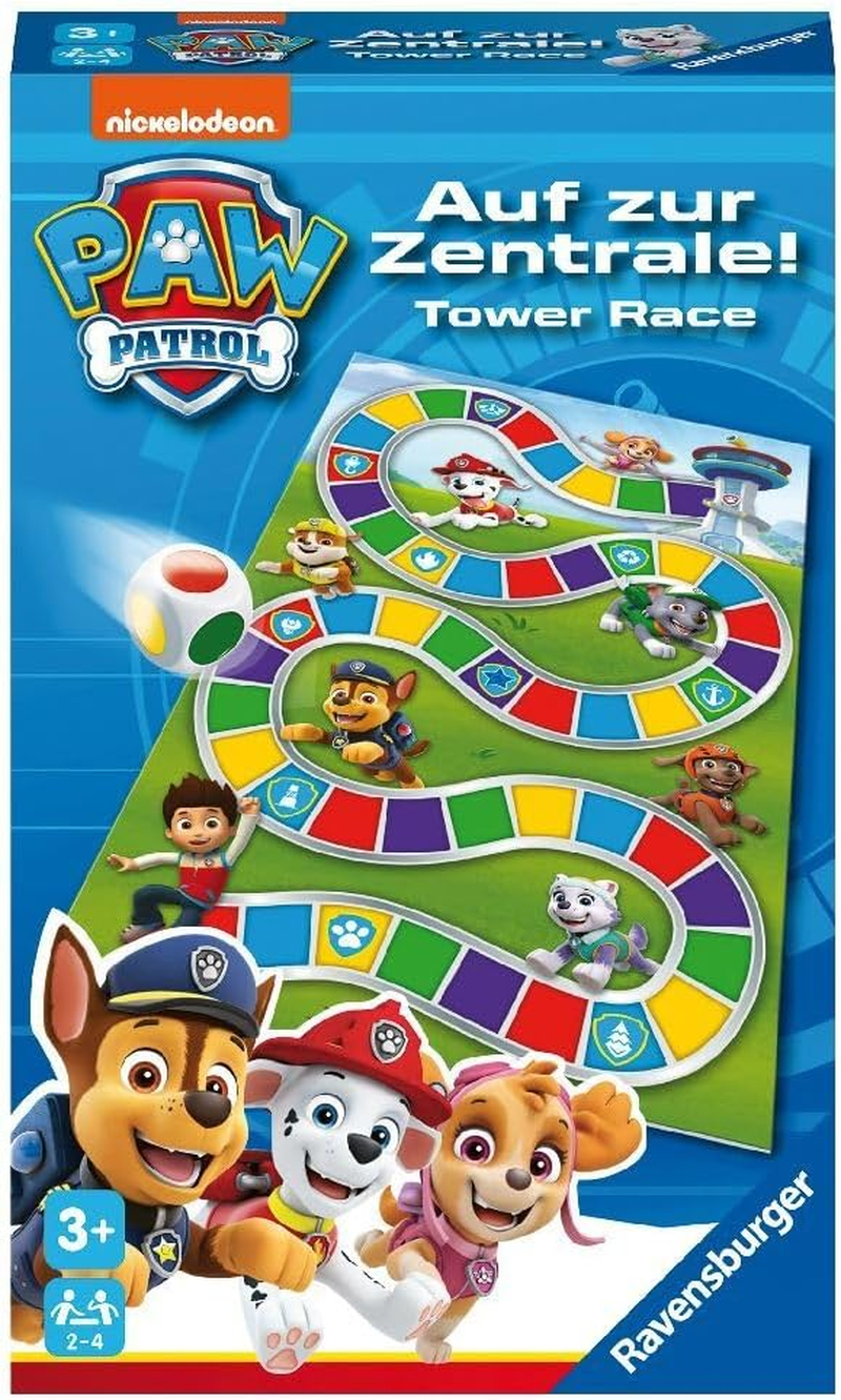 Ravensburger - Paw Patrol Race the Tower Board Game for Kids, Fun Action Game with Favourite Characters