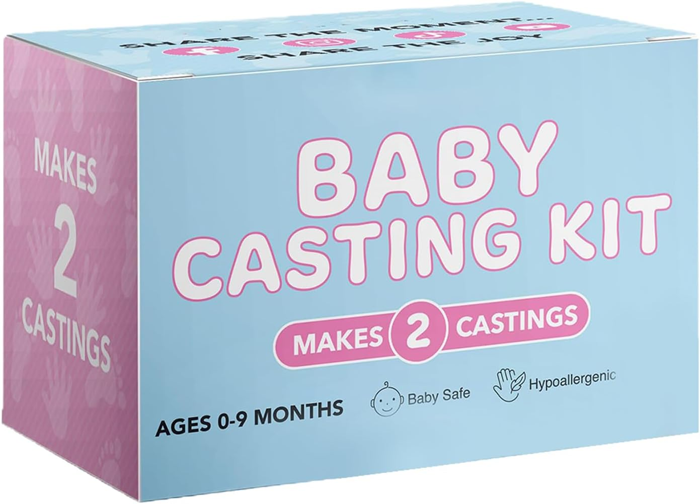 Hand Print Mold, Baby Keepsake, Easy Casting Kit Milestone Memories, Safe Harmless Materials with Quick Drying, Footprint Set for Family Usage Birthdays and Baptism, 8.27X4 Inches image number 5