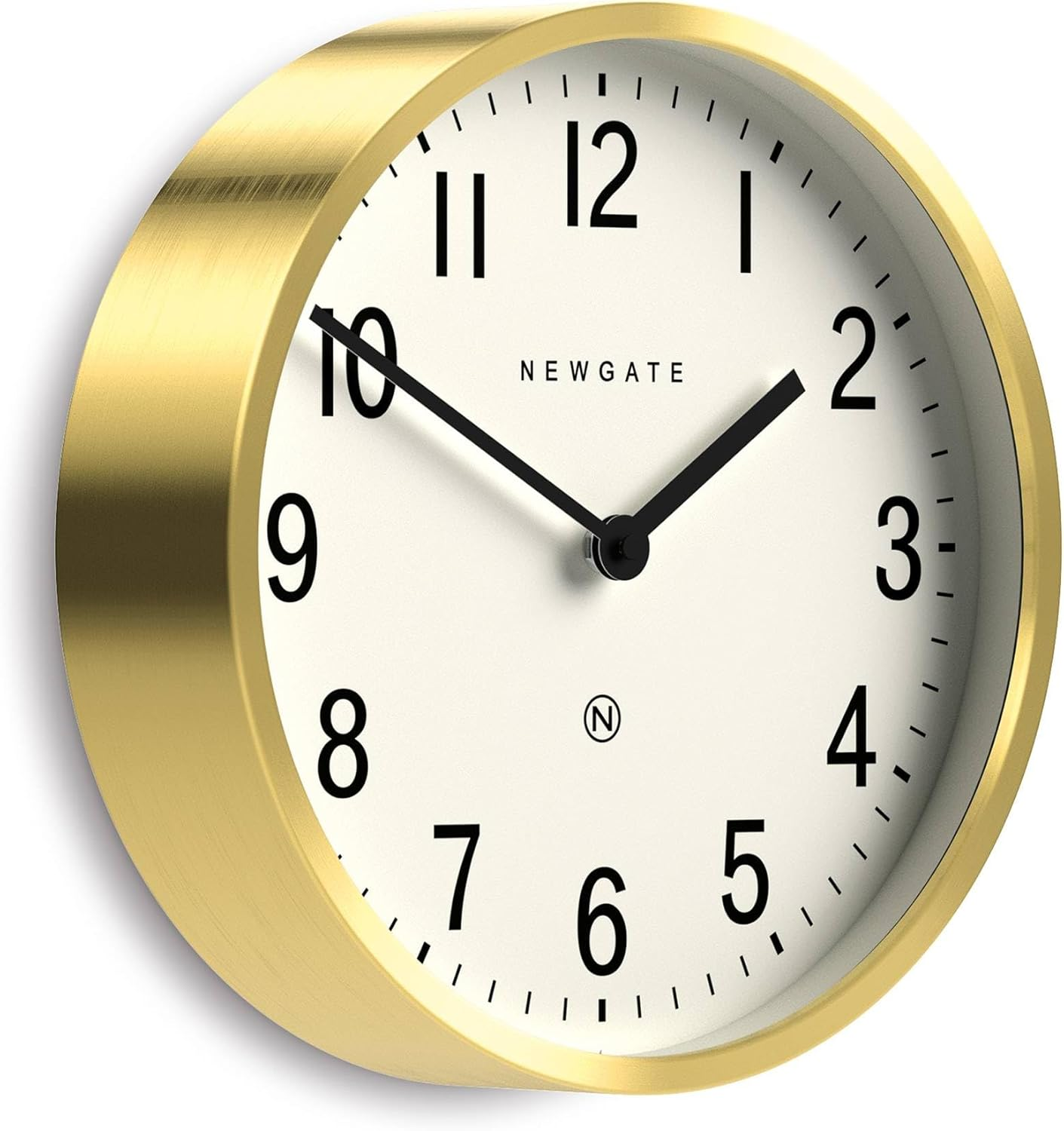 NEWGATE&reg; Master Edwards Wall Clock - Kitchen, Living Room, Office - Round, Retro, Designer - Stylish Home D&eacute;cor Mid-Century Modern (Gold) image number 4