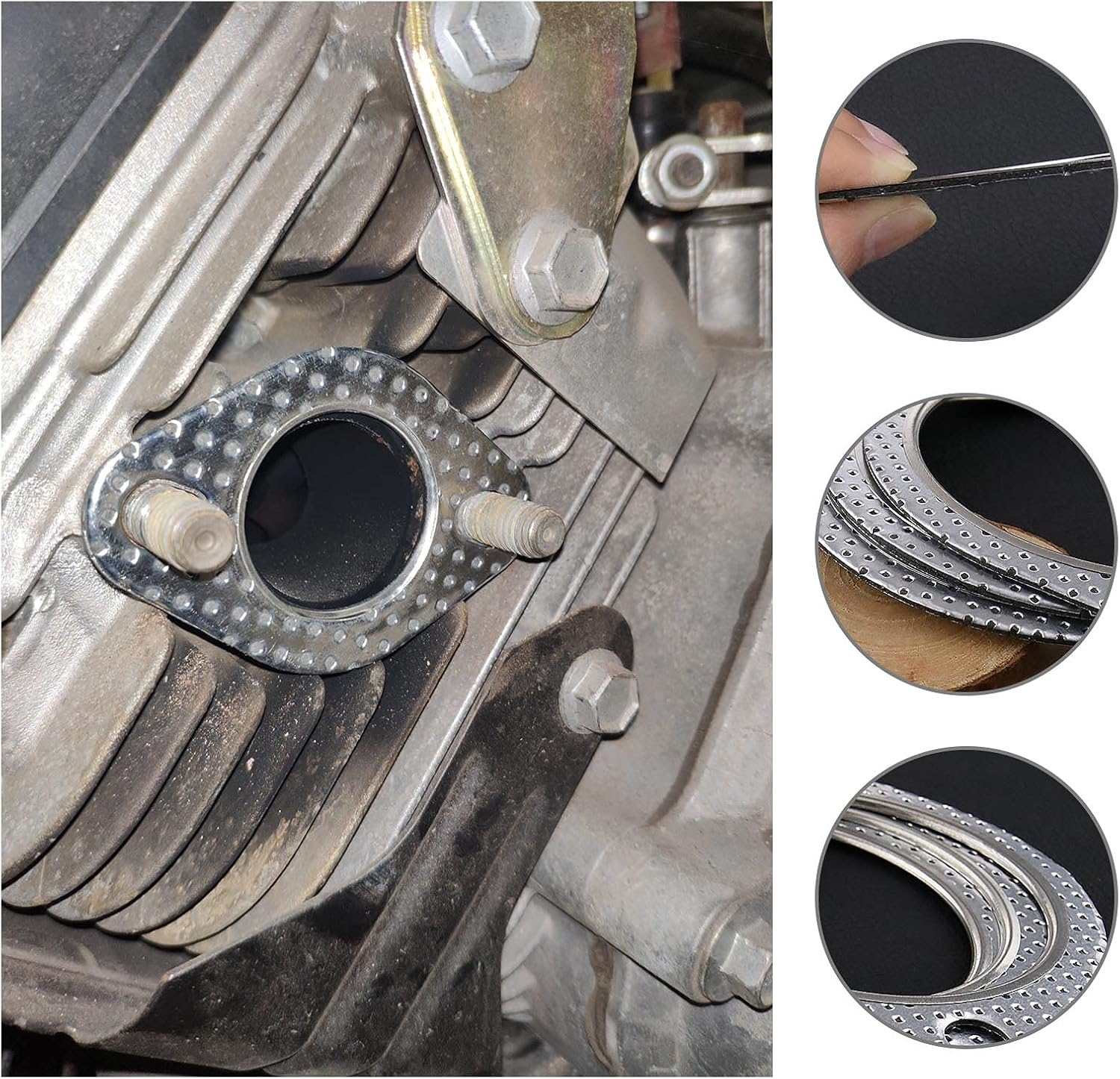 Emsea 5X Exhaust Gasket 2 Bolt 2.5Inch Downpipe Metal Jacket Reinforced Turbo 100Mm image number 1