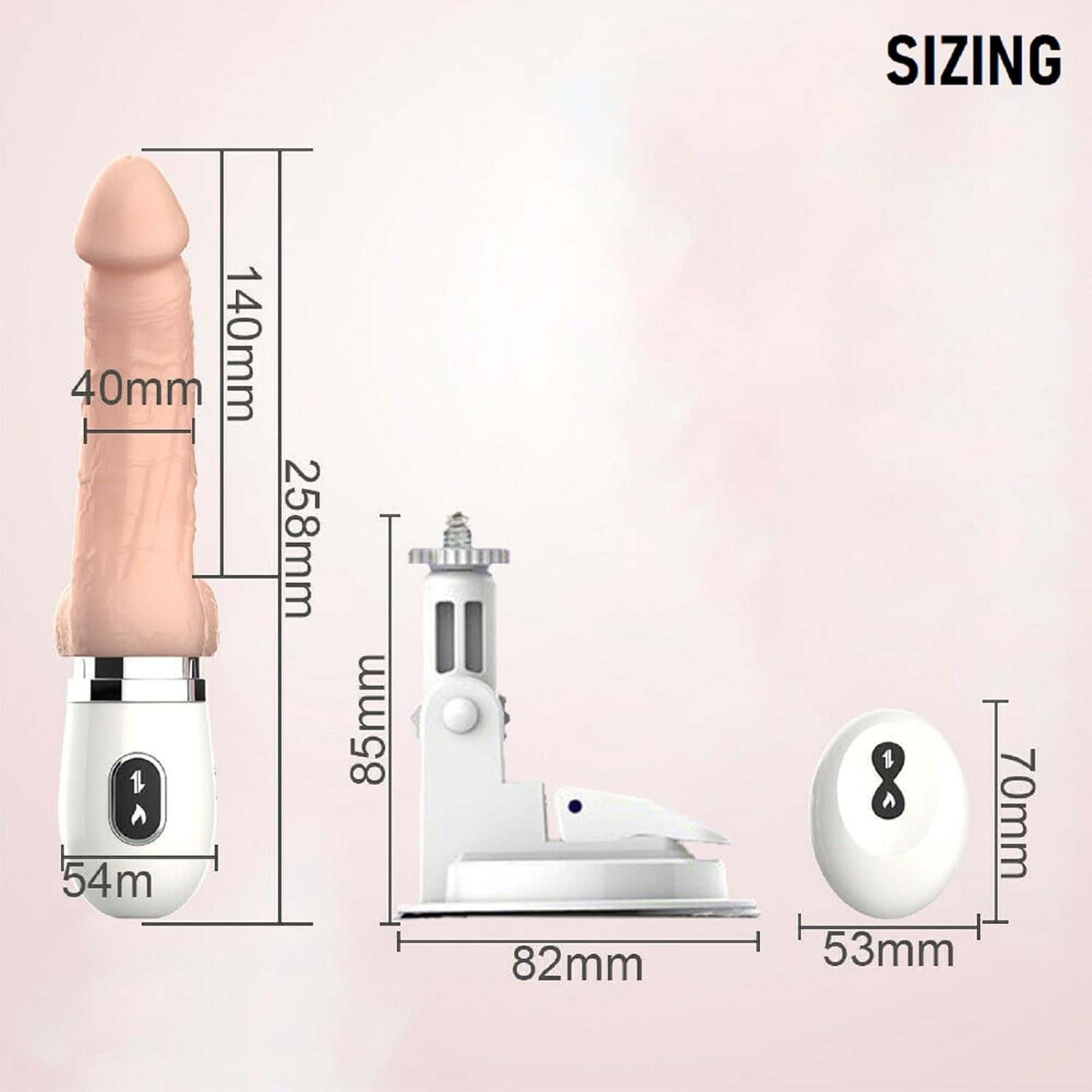 Realistic Thrusting + Rotating Dildo Remote Control Sex Machine G Spot Vibrator with Suction Cup for Hands-Free, Rechargeable Heating Automatic Sex Machine with Auto Trusting & Vibrating Modes Stimulation Women Adult Sex Toy image number 1
