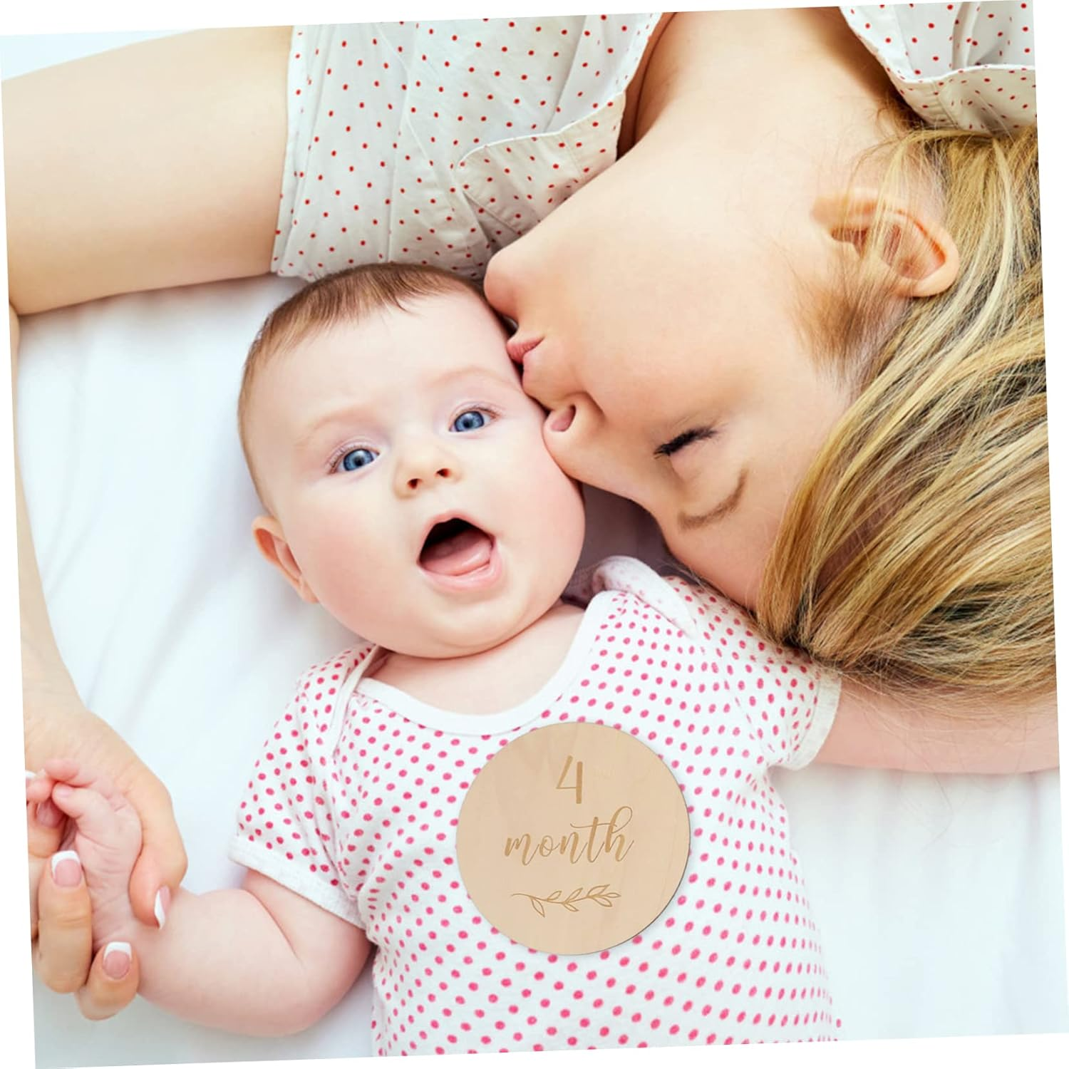 HANABASS 13Pcs Newborn Milestone Cards Wooden Commemorative Cards for Growth Shower Capture Cherished Memories with Stylish Photo Props image number 4