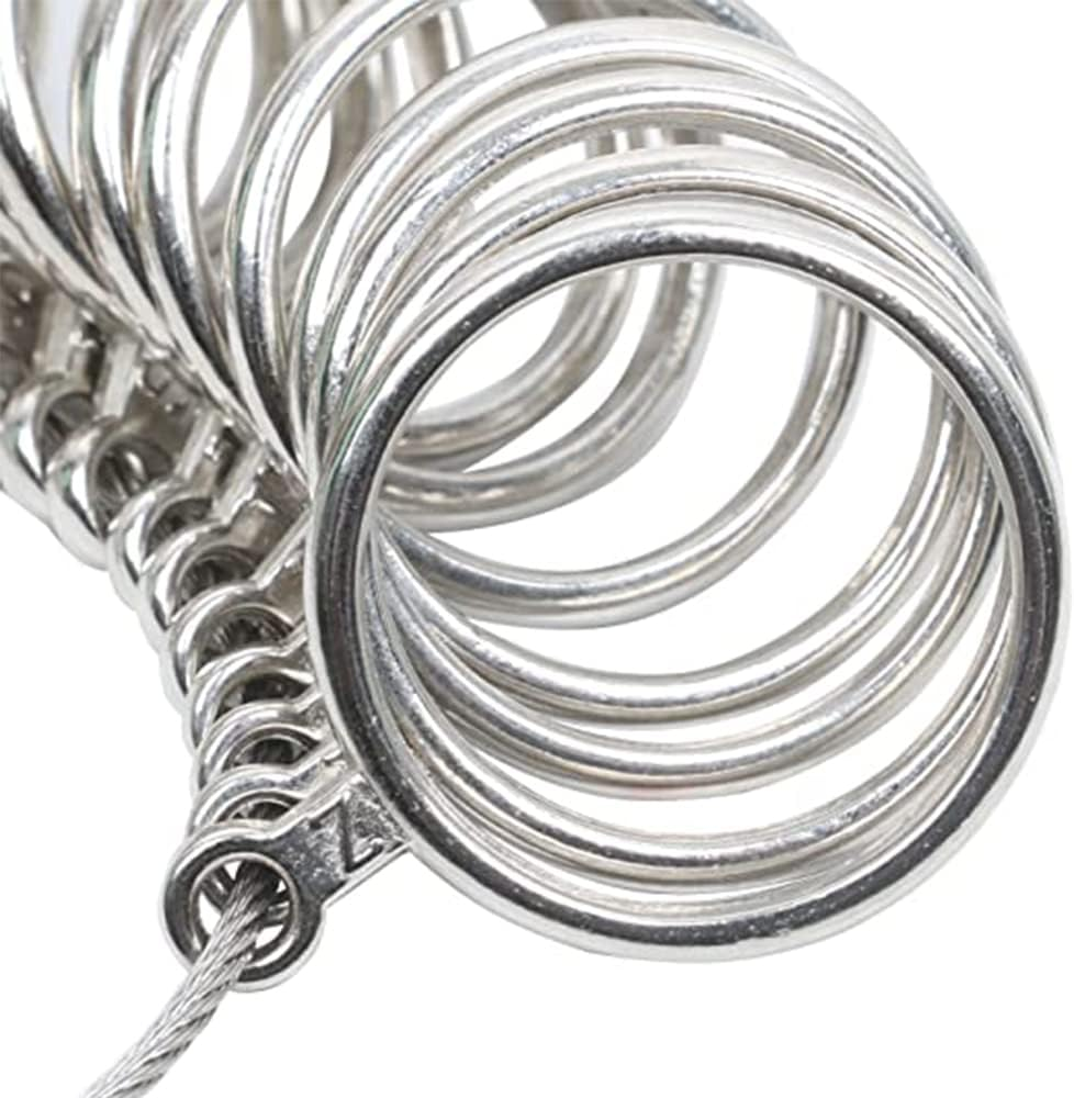 26Pcs A-Z Australian + UK Ring Sizer Stainless Steel Measuring Gauge Size Sizing
