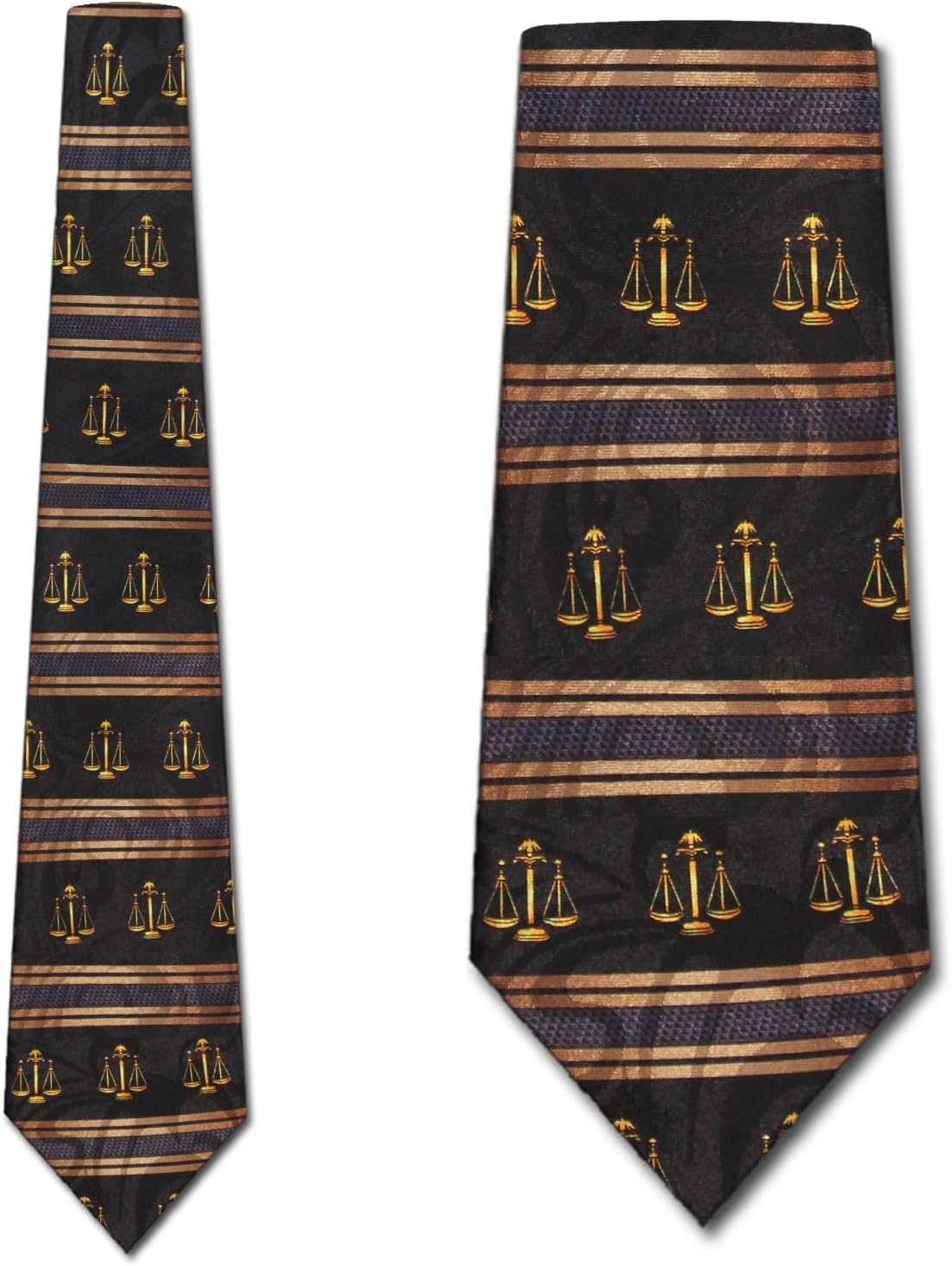 Steven Harris Mens Lawyer Scales of Justice Necktie - Black - Neck Tie