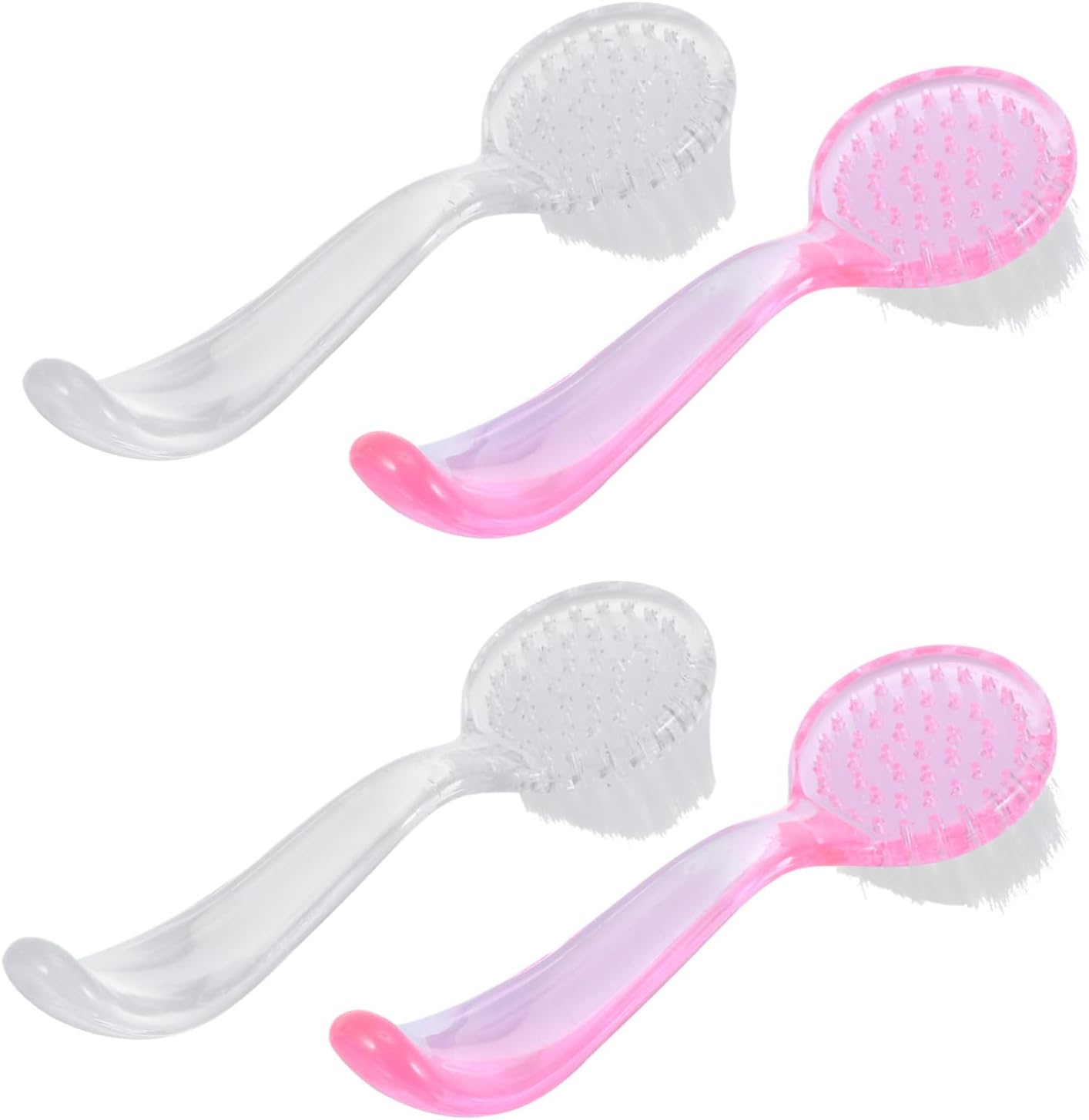 NIYANGLE 4Pcs Long Handle Nail Brush Moderate Hard Bristles for Nail Care and Cleaning image number 2