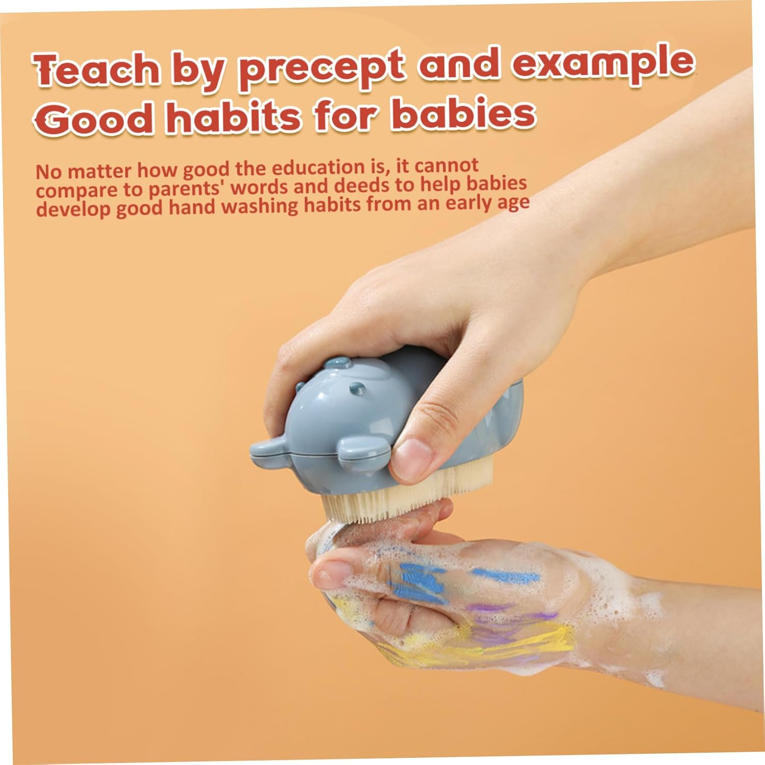 Nail Cleaning Brush, Cute Cartoon Bear Shaped Nail Scrubber Brush with Soft Bristle for Baby and Children, 2.9X3.2 Inch, Fingernail, Cleaning