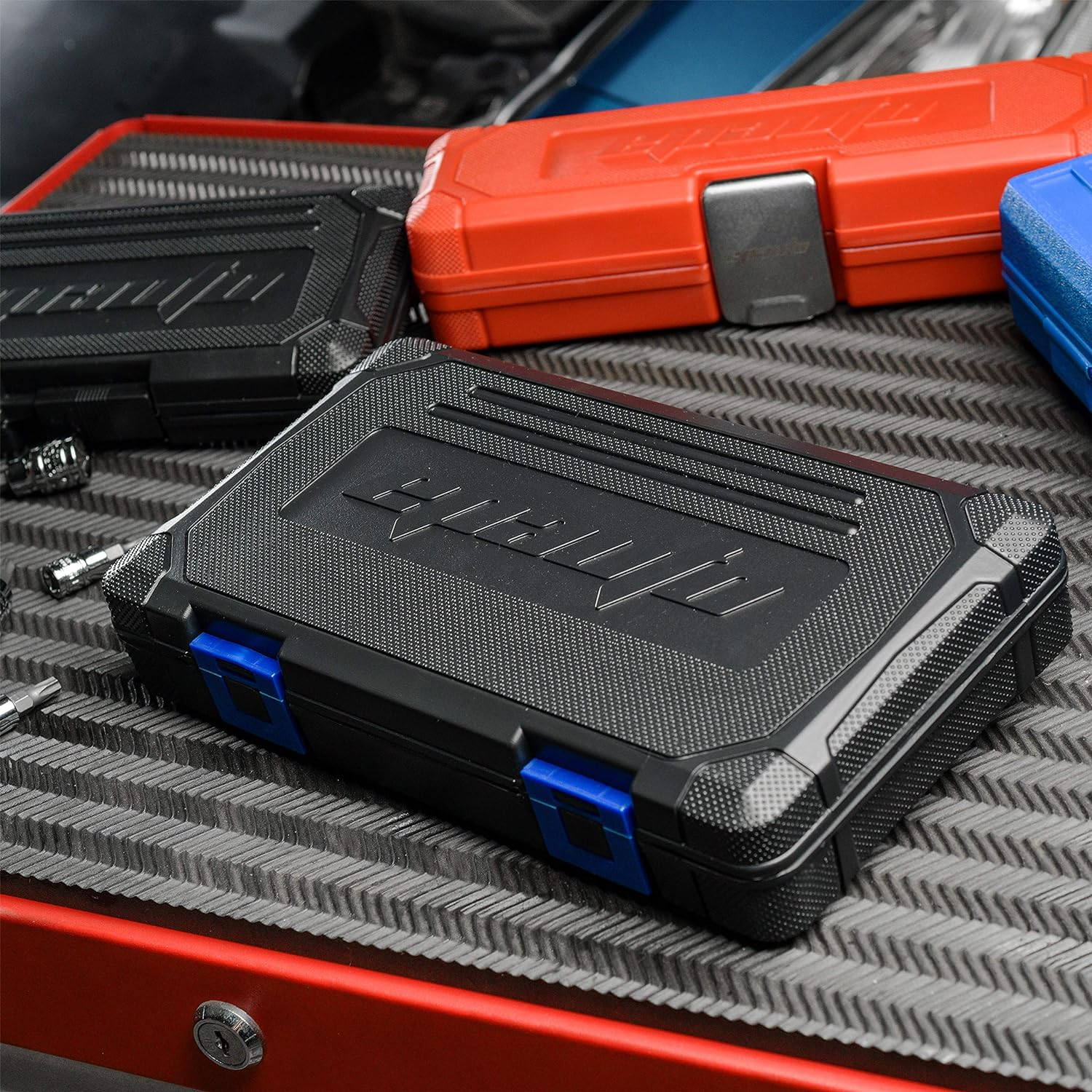 Epauto 1/4-Inch & 3/8-Inch Drive Socket Set 40 Pieces with 72 Teeth Reversible Ratchet image number 6