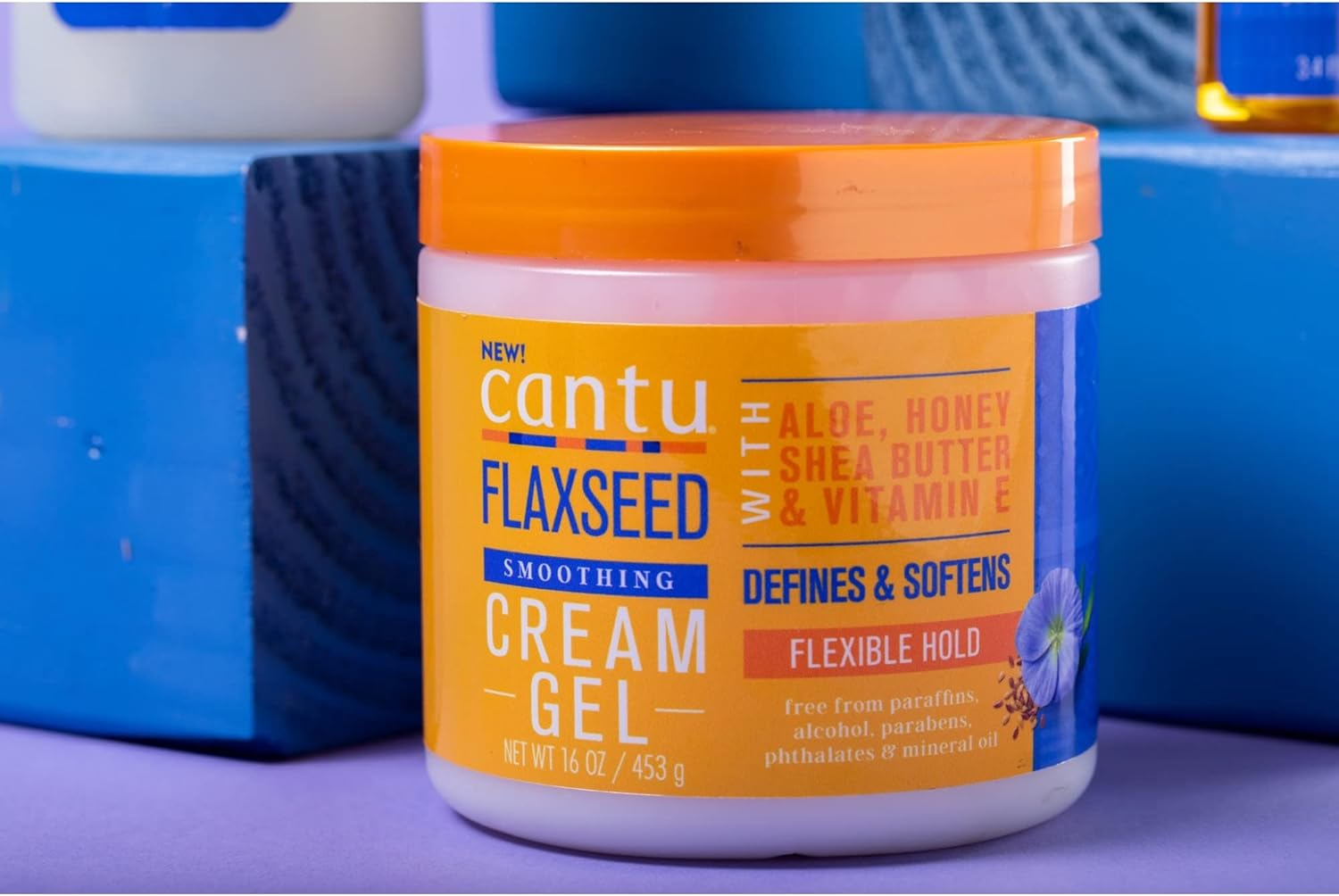 Cantu Flaxseed Smoothing Cream Gel 16Oz image number 6