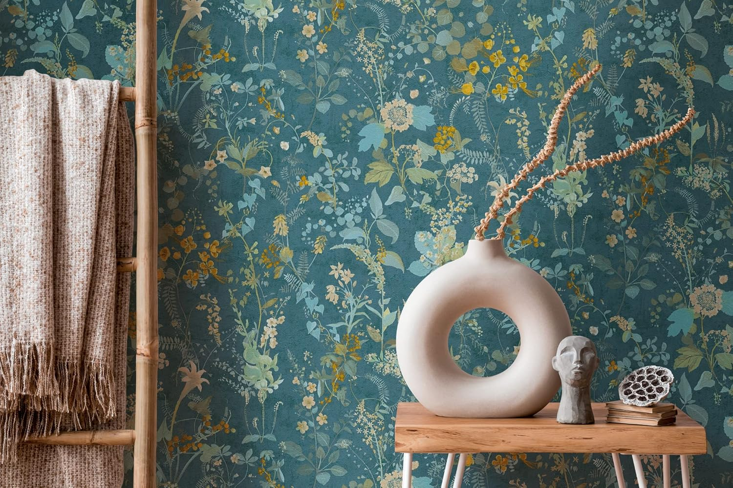 A.S. Cr&eacute;ation the Bos 388253 Non-Woven Wallpaper Petrol Blue Jungle Wallpaper 10.05 M X 0.53 M Made in Germany image number 3