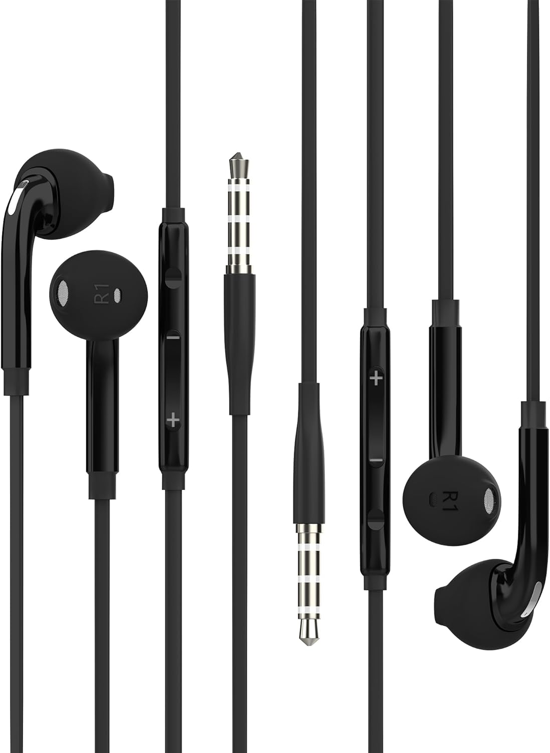 Earphones with 3.5Mm Jack Cable (2-Pack) Wired Mobile Phone Headphones with Microphone Audio Music Compatible with Samsung In-Ear Headphones MP3 Player Tablet Android PC PS4 Car image number 5