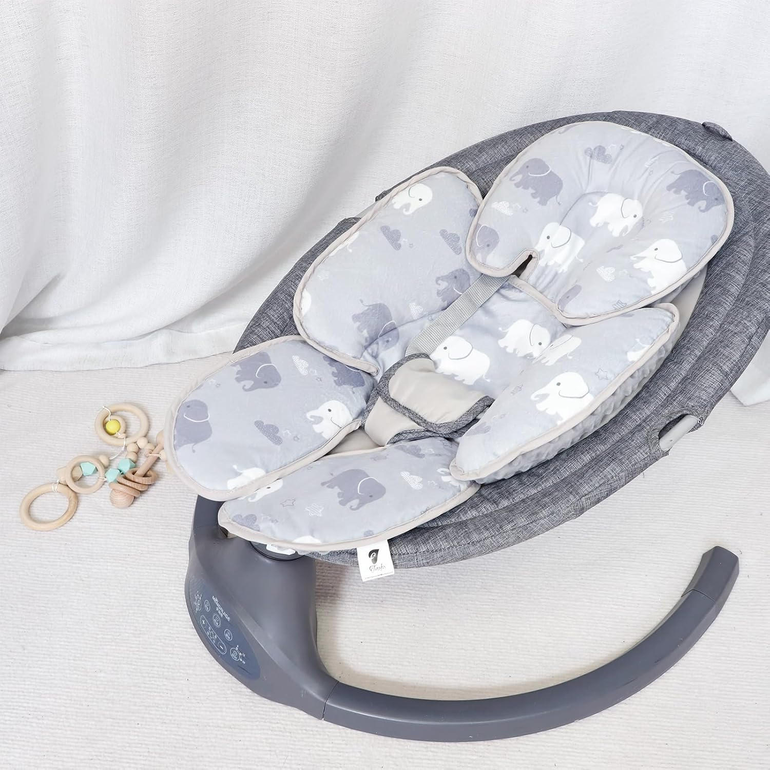 TANOFAR Infant Car Seat Head Support, Soft Baby Carseat Head & Body Support, Elephant Baby Car Seat Insert Cushion for Newborn Boys