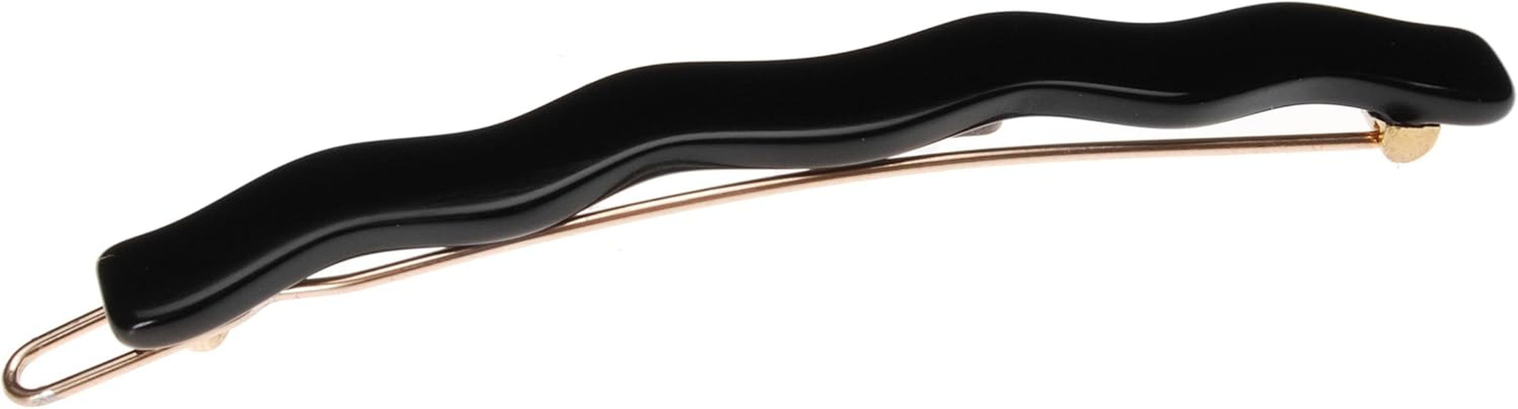 France Luxe Wavy Tige Boule Barrette - Black