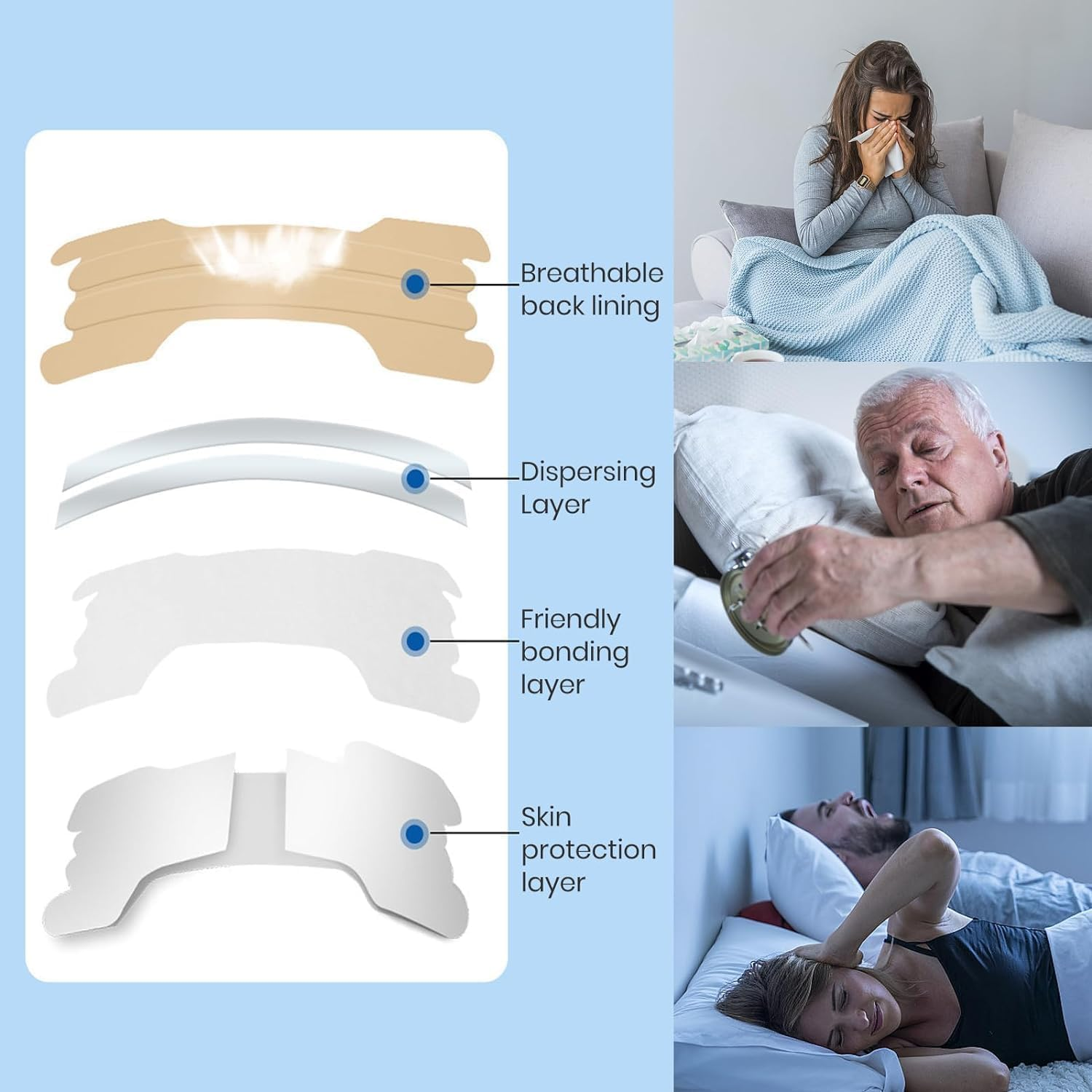 Nasal Strips, Extra Strength Nasal Strips for Snoring, 30 Count Effective anti Snoring to Enhance or Improve Nasal Breathing, Comfortable Snoring Solution image number 1