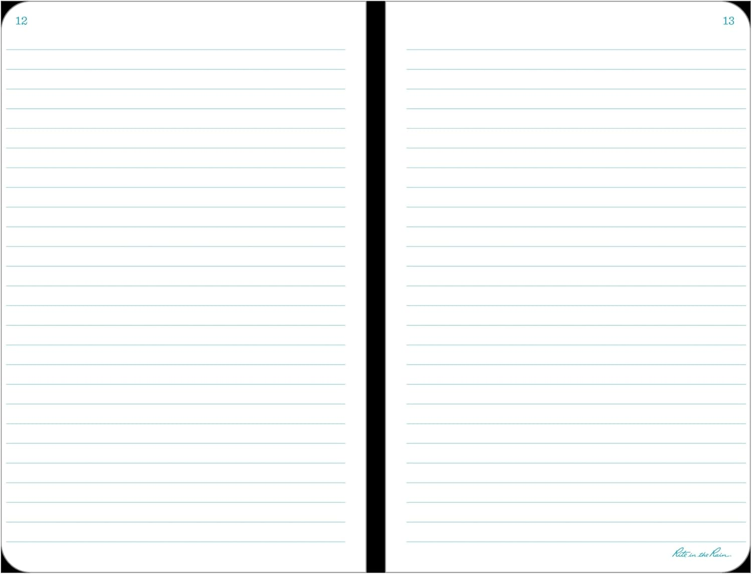 Rite in the Rain Weatherproof Hard Cover Notebook, 4.75" X 7.5", Yellow Cover, Journal Pattern (No. 390F) image number 4