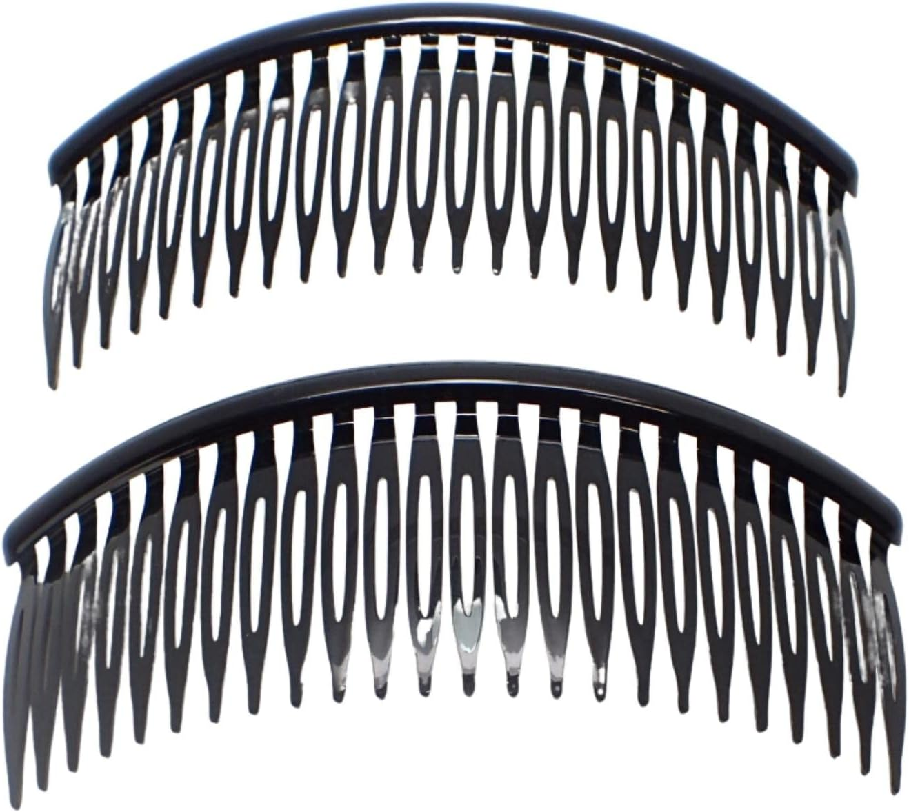 Topkids Accessories 12Cm / 4.7" Multipack Large Plastic Hair Comb Slides for Women and Girls, Styling Tools, Accessories (Black)