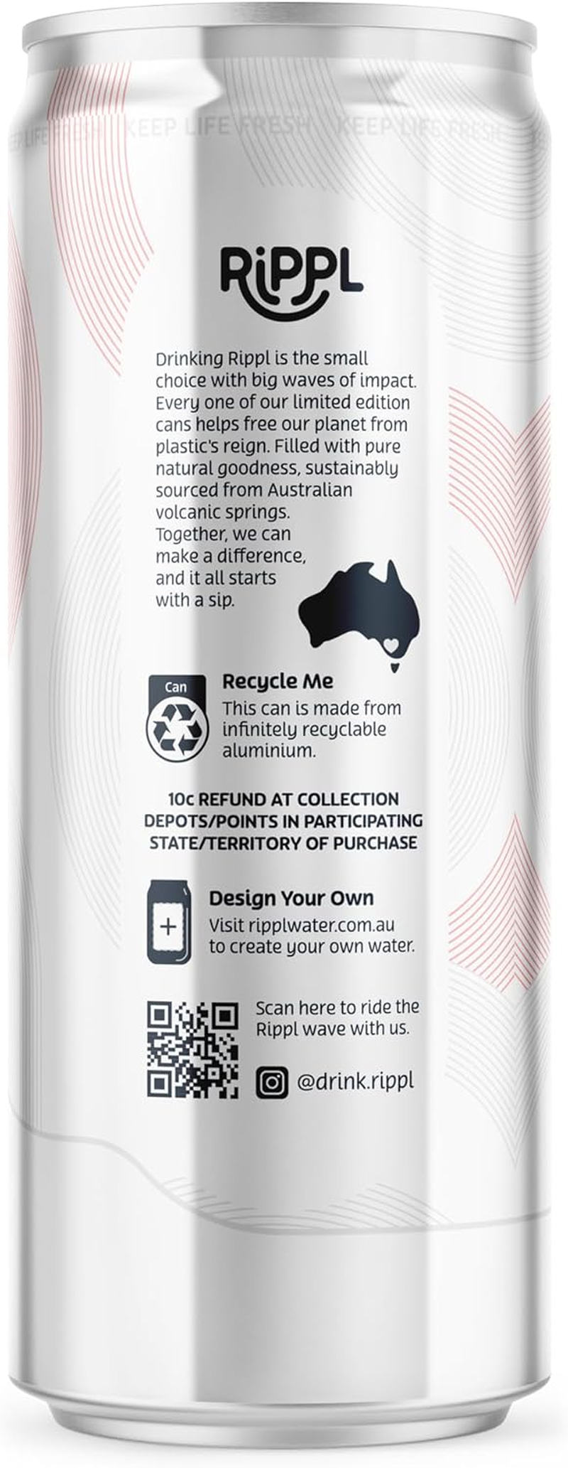 Rippl Circular Design Canned Sparkling Mineral Water, 330 Ml, 24 Pack image number 5