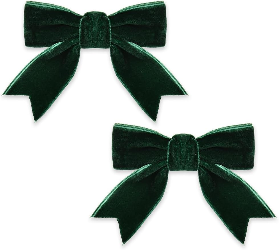 Black Bows for Hair Velvet Bow Hair Clips for Teen Girls Ribbon Hair Bow Barrettes Black Velvet Bowknot Hair Accessories for Toddlers Hairpins Handmade Alligator Clip Christmas Xmas Gifts