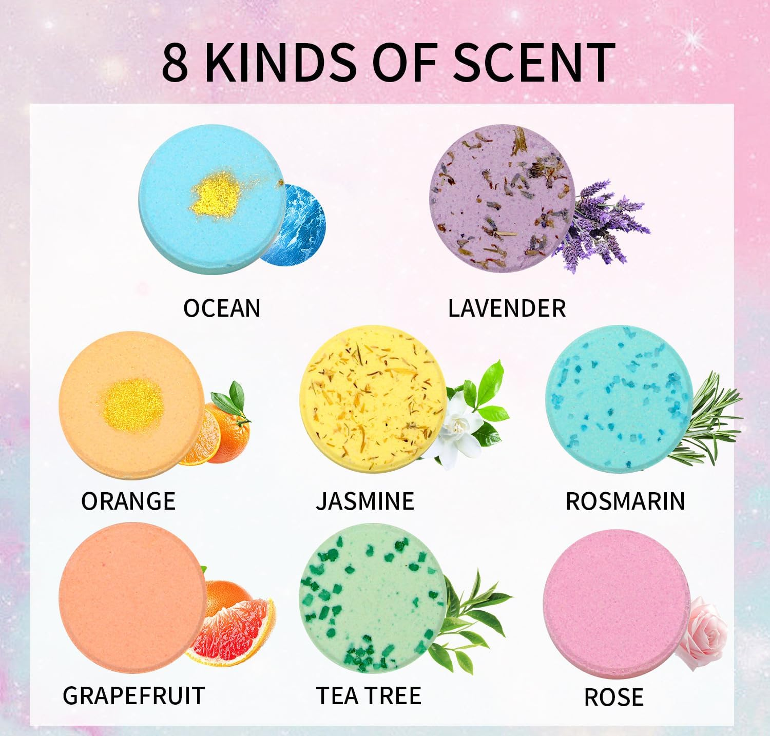 Shower Steamers Aromatherapy with Pure Essential Oil, 8 Pcs Stress Relief and Relaxation Shower Bombs for Home Spa Self Care, Bath Bombs with Elegant Packaging for Mothers Day Birthday Valentine'S Day image number 4