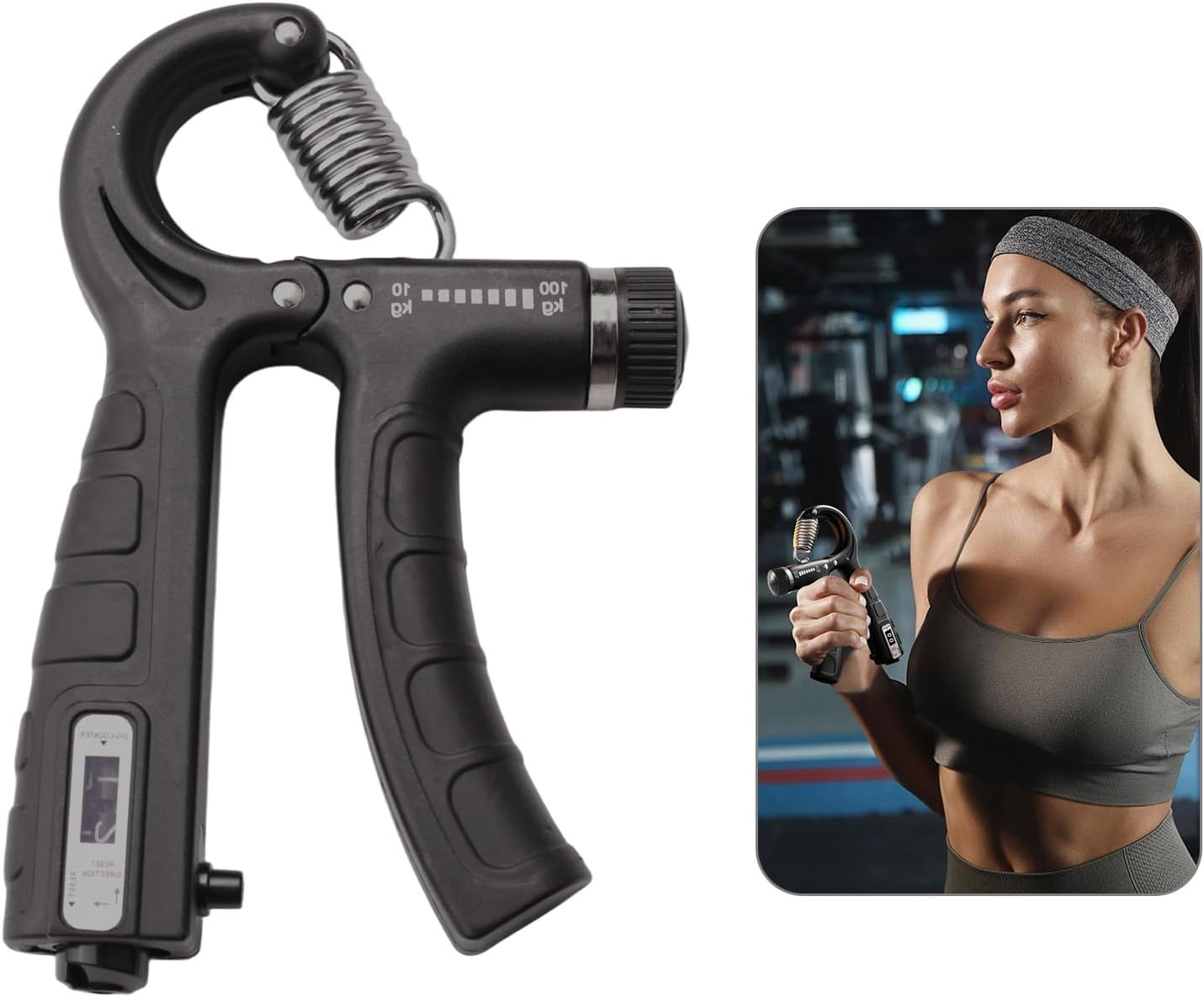 Hand Grip Strengtheners, Grip Strength Trainer, Adjustable Resistance 10-100Kg, Hand Exerciser for Muscle Building, Injury Recovery-Heavy Duty Trainer for Forearm & Wrist image number 1