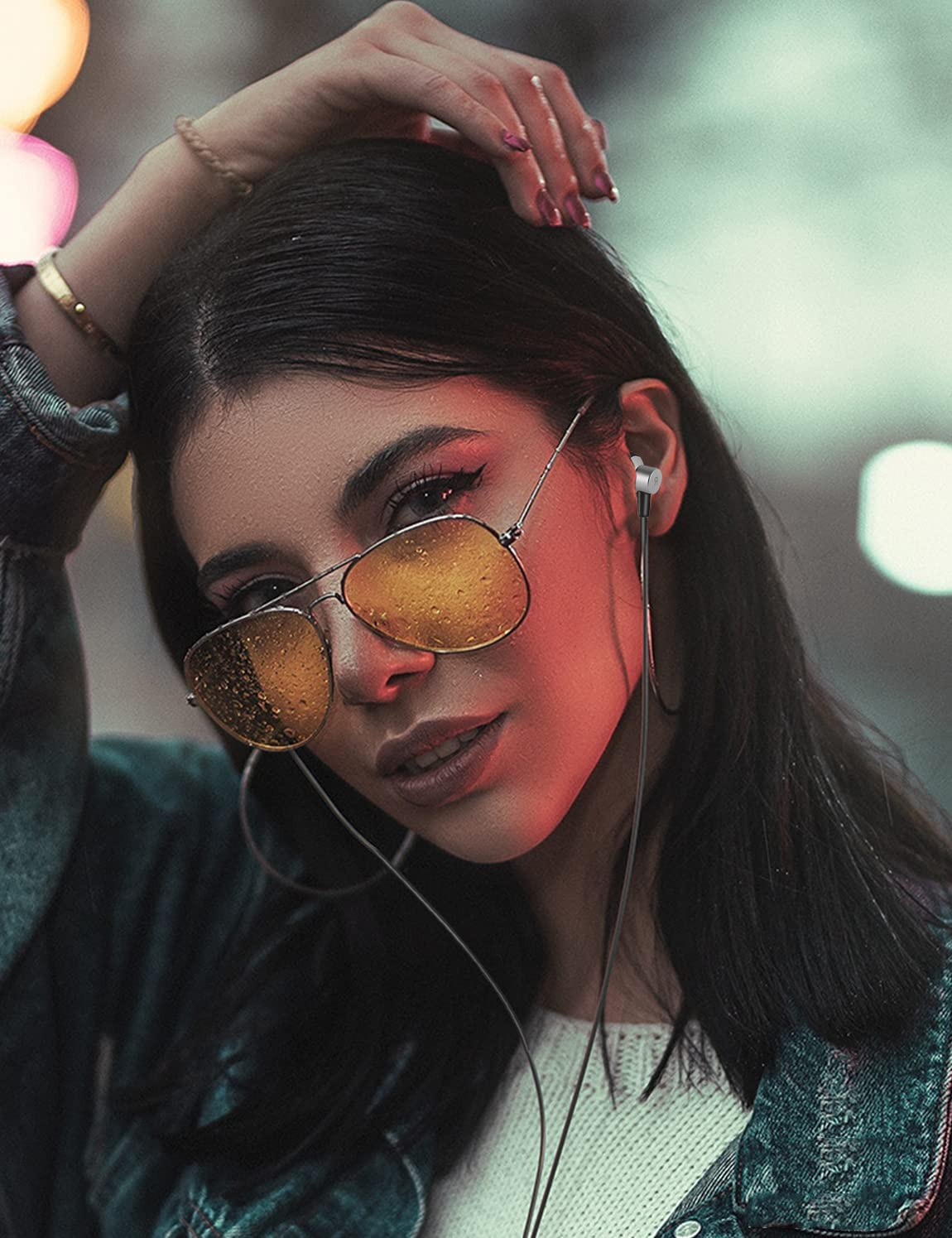 MAS CARNEY TI3 Wired USB Type C Headphones, USB C Earbuds, In-Ear Earphones with Microphone for Samsung S20, Huawei P30 P40, Oppo, Honor, Google Pixel and Other Smartphones with Type-C Interface image number 6