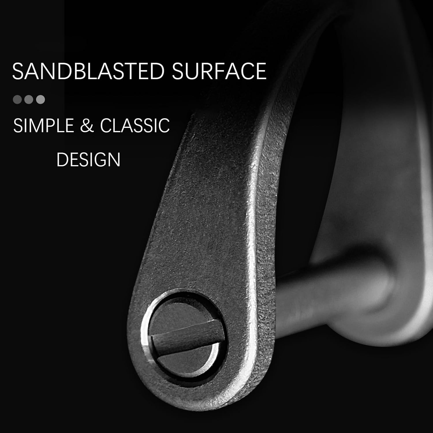 Titanium U Shape D Rings, Screw Shackle Keychain Rings for Car Keys, Horseshoe Keyring image number 3