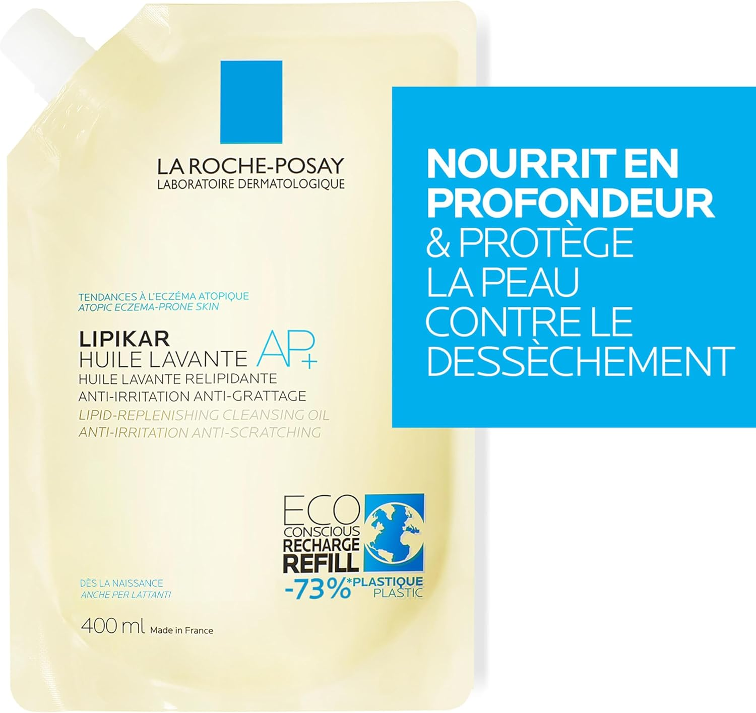 La Roche-Posay Lipikar Huile Lavante AP+ Body Cleansing Oil Refill 400 Ml image number 2