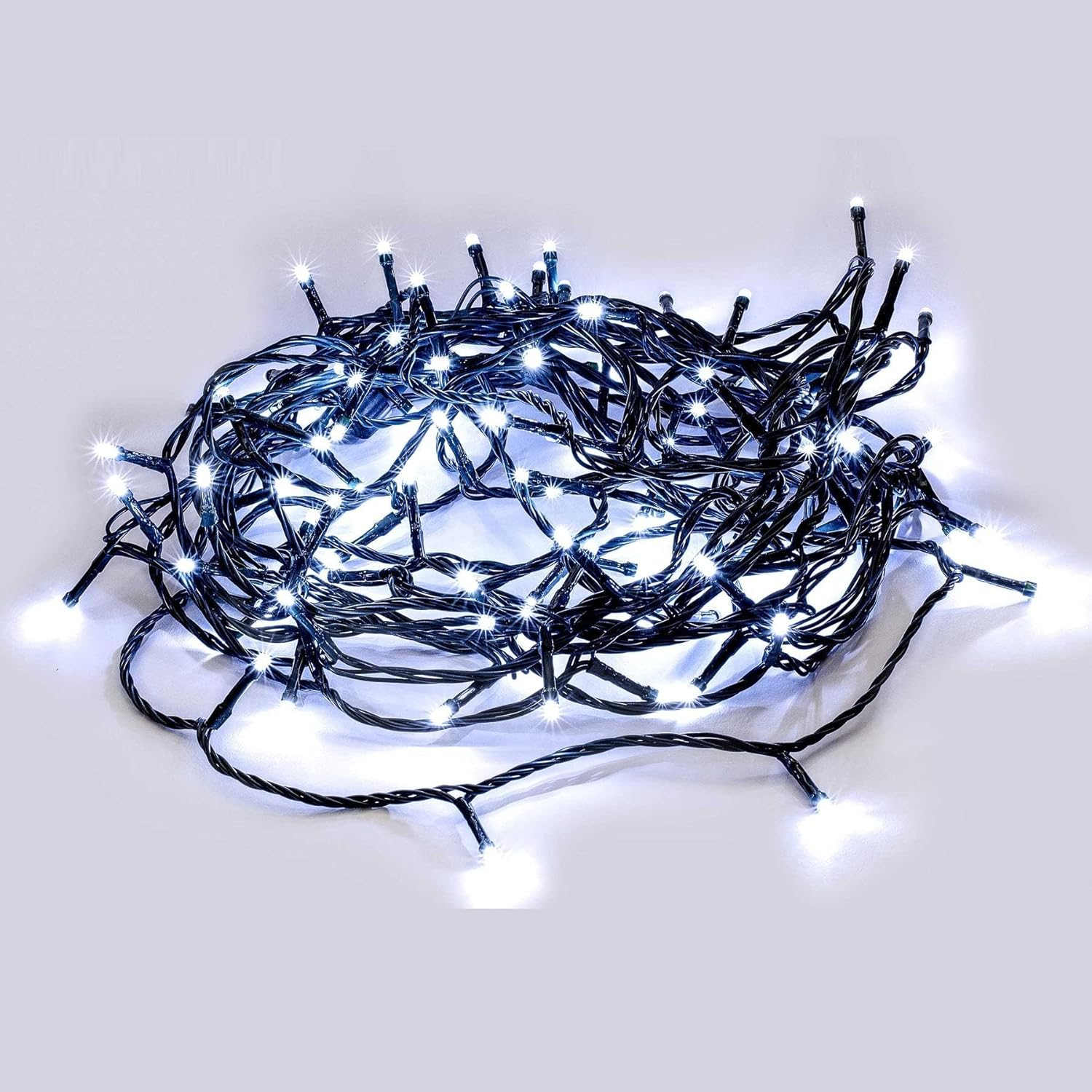 Lexi Lighting 100 LED Fairy Light Chain, Warm White, 4.95M Festive String Lights with 8 Functions Mode, Memory Hold, Xmas, Parties, Weddings, Indoor/Outdoor Use - Garden/Patio Decoration