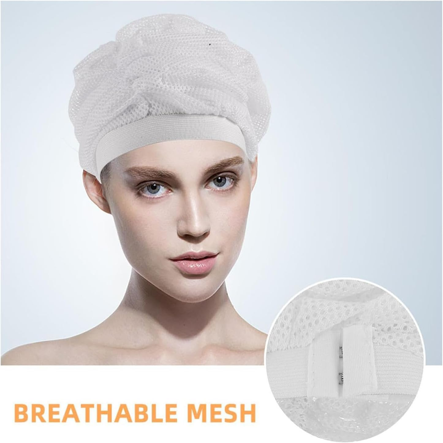 Cyktxei 1Pcs Hair Plopping Cap, Adjustable Microfiber Mesh Bonnet with Drawstring for Curly Hair Care, Enhanced Curl Definition & Fast Air Dry, Reusable Hair Drying Cap for Shower & Blow Dryer Use image number 5