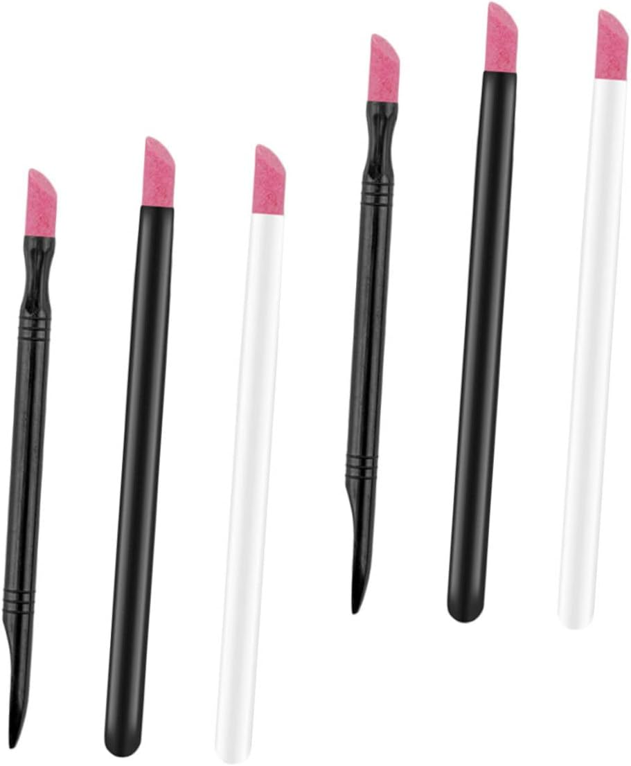 6Pcs Nail Grinding Pens for Manicure and Pedicure Abs Cuticle Remover Tools Practical Dead Skin Cleaning and Nail Engraving Accessories for Professional and Home Use image number 4