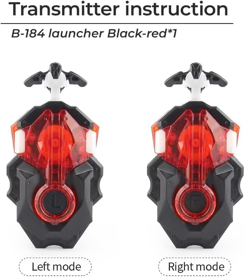 B-Qtech Battling Tops Burst Launcher with Grip, B-184 Custom Bey Launcher LR Left Right Spin DB Layer System