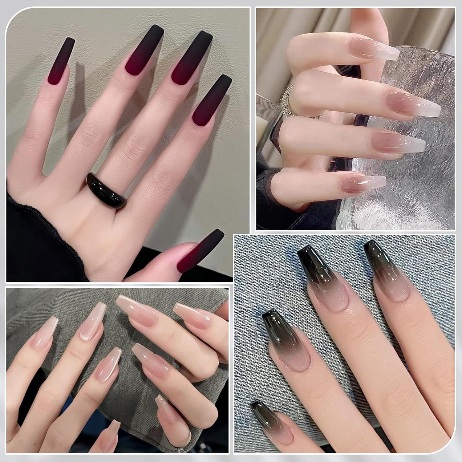 SUTOKAKA 180Pcs Sandwich Polygel Nail Form Kit 15 Sizes Reusable Coffin Nail Extension Mold Builder Gel Dual Forms with Tools for Beginners, No Paper Forms Needed image number 7