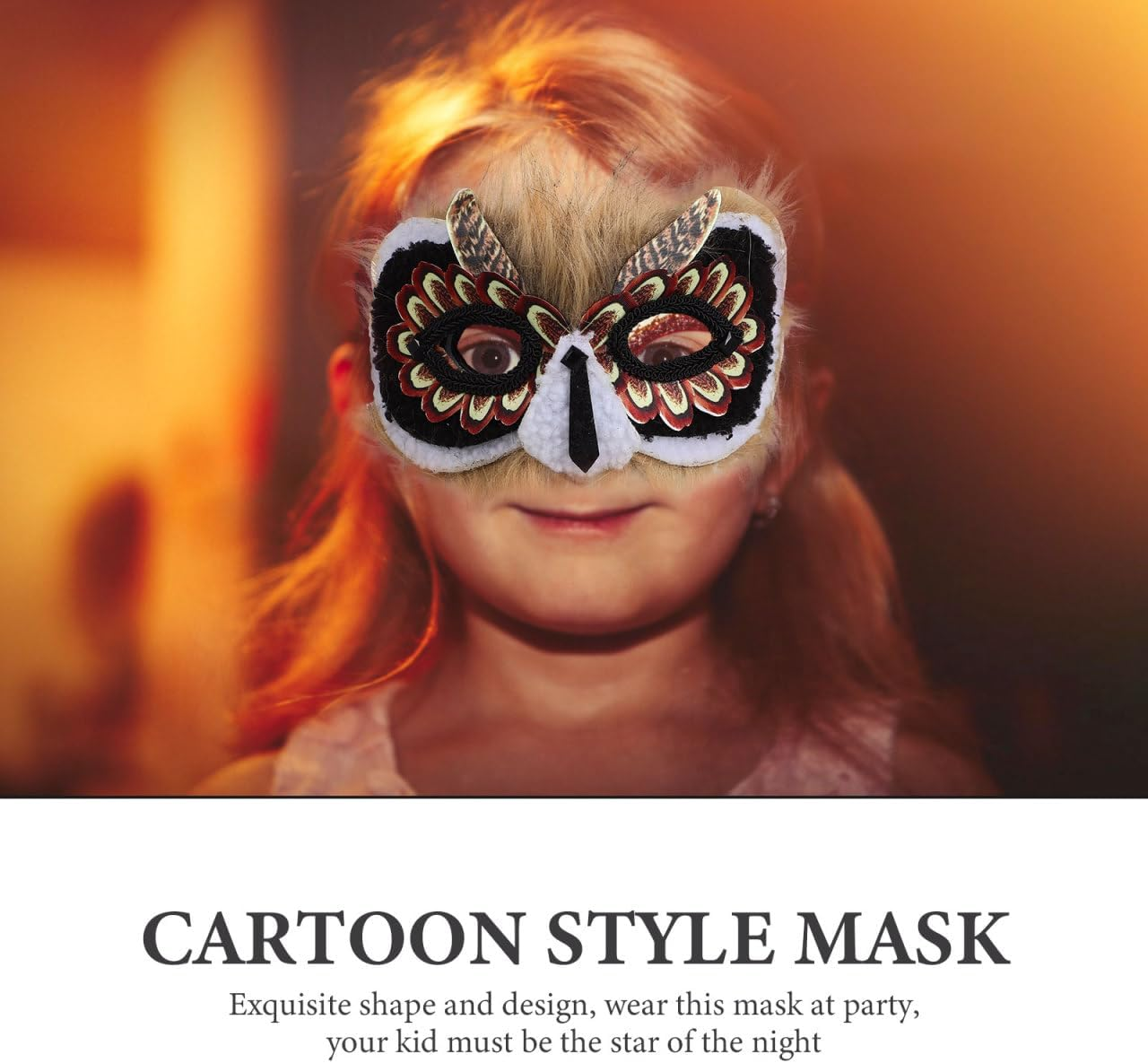 Halloween Owl Mask: Animal Half Face Mask Bird Cosplay Costume Masquerade Halloween Party Cosplay Props image number 6