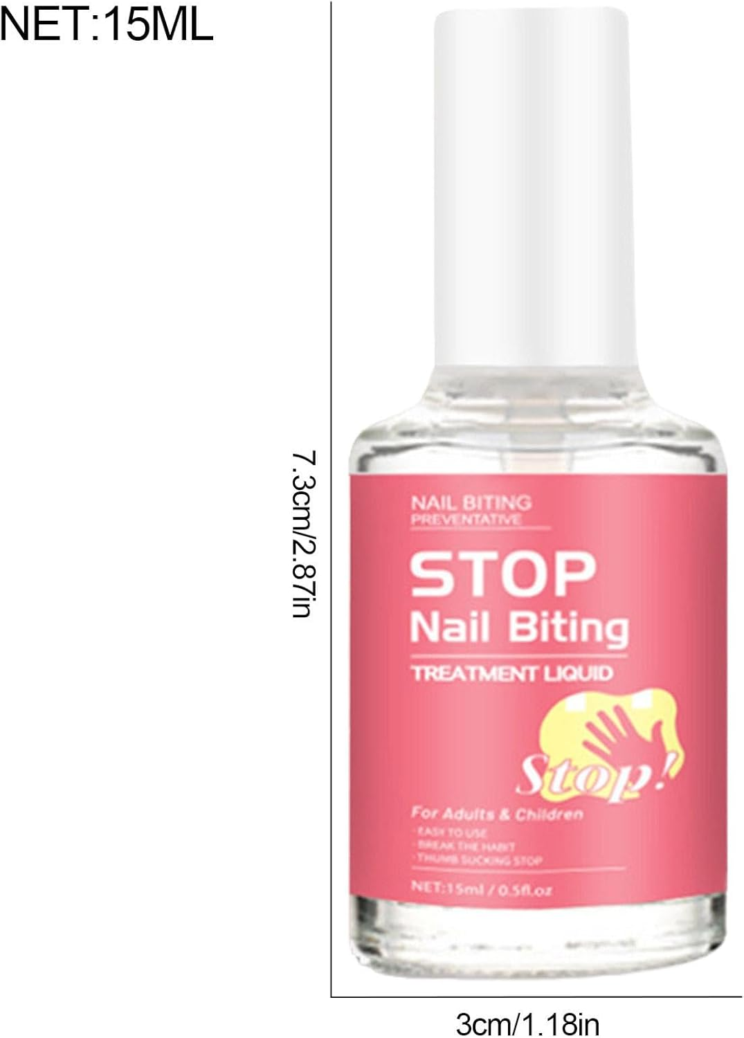 Nail Biting Prevention - No Bite Nail Polish anti Nail Biting Polish - Finger Sucking Prevention, Stop Nail Biting for Children, Adults, Nail Growth, Repair image number 4