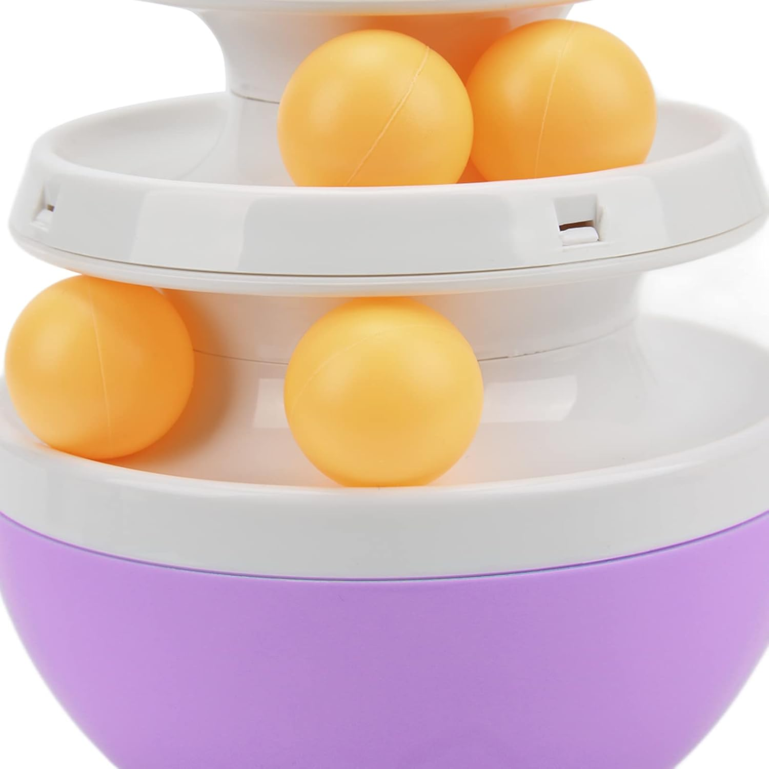 Cat Turntable Toys, Prevent Slip Track Adjustable Leakage Device Cat Leaky Food Ball, Interactive Kitten Fun Mental Physical Exercise Puzzle Toys for Cats Dogs (Purple) image number 4