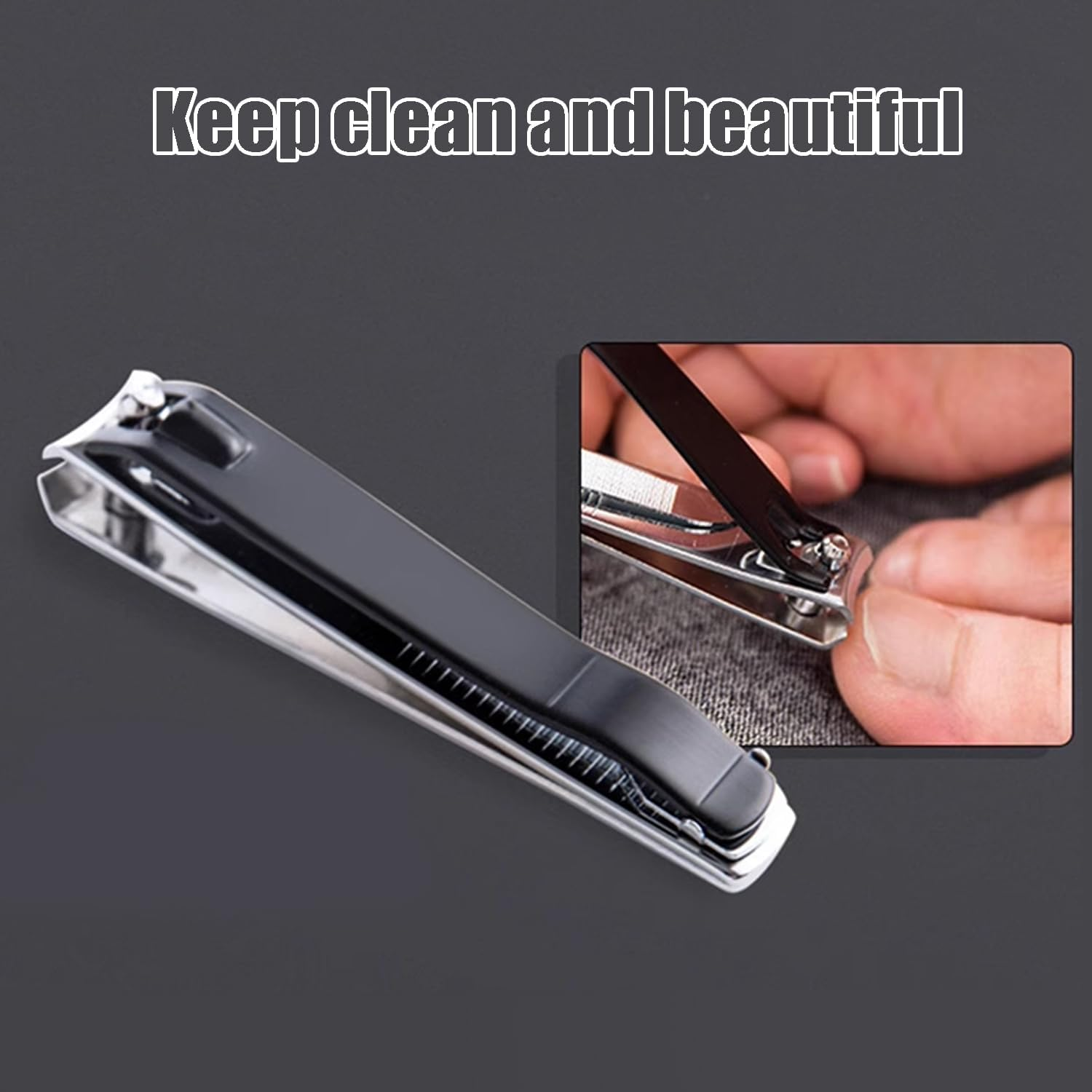 Nail Clippers Toe Finger Nail Clipper Cutter with Pick & Filer Professional image number 6