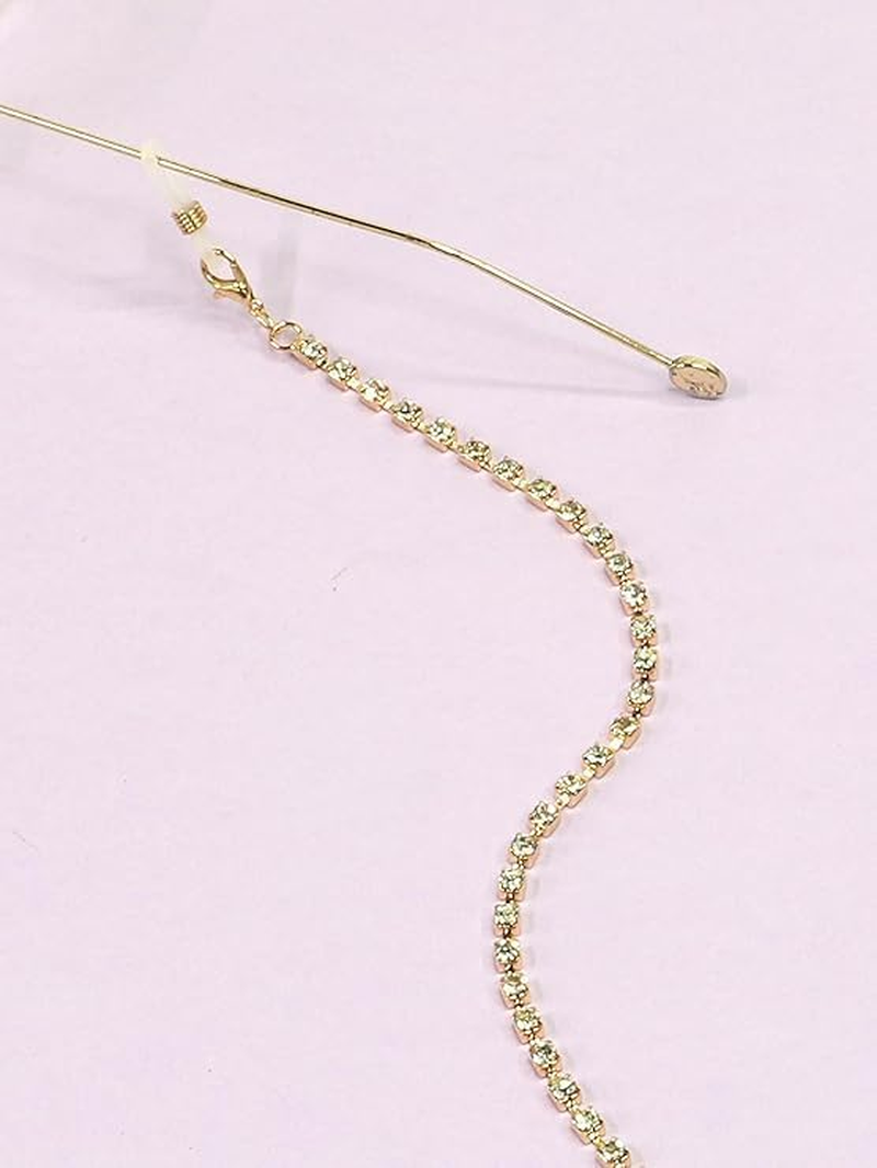 Women Rhinestone Diamond Eyeglass Chain Non-Slip Sunglasses Chain Glasses Chain 1PCS