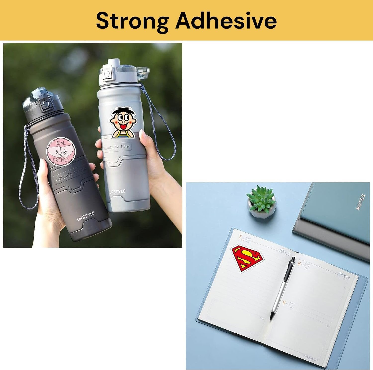 EZONEDEAL Random Sticker 100Pcs Variety Vinyl Sticker Street Fashion Sticker, Cartoon Aesthetic Stickers for Motorcycle Bicycle Luggage Decal Graffiti Patches Skateboard Stickers, Laptop Stickers image number 2