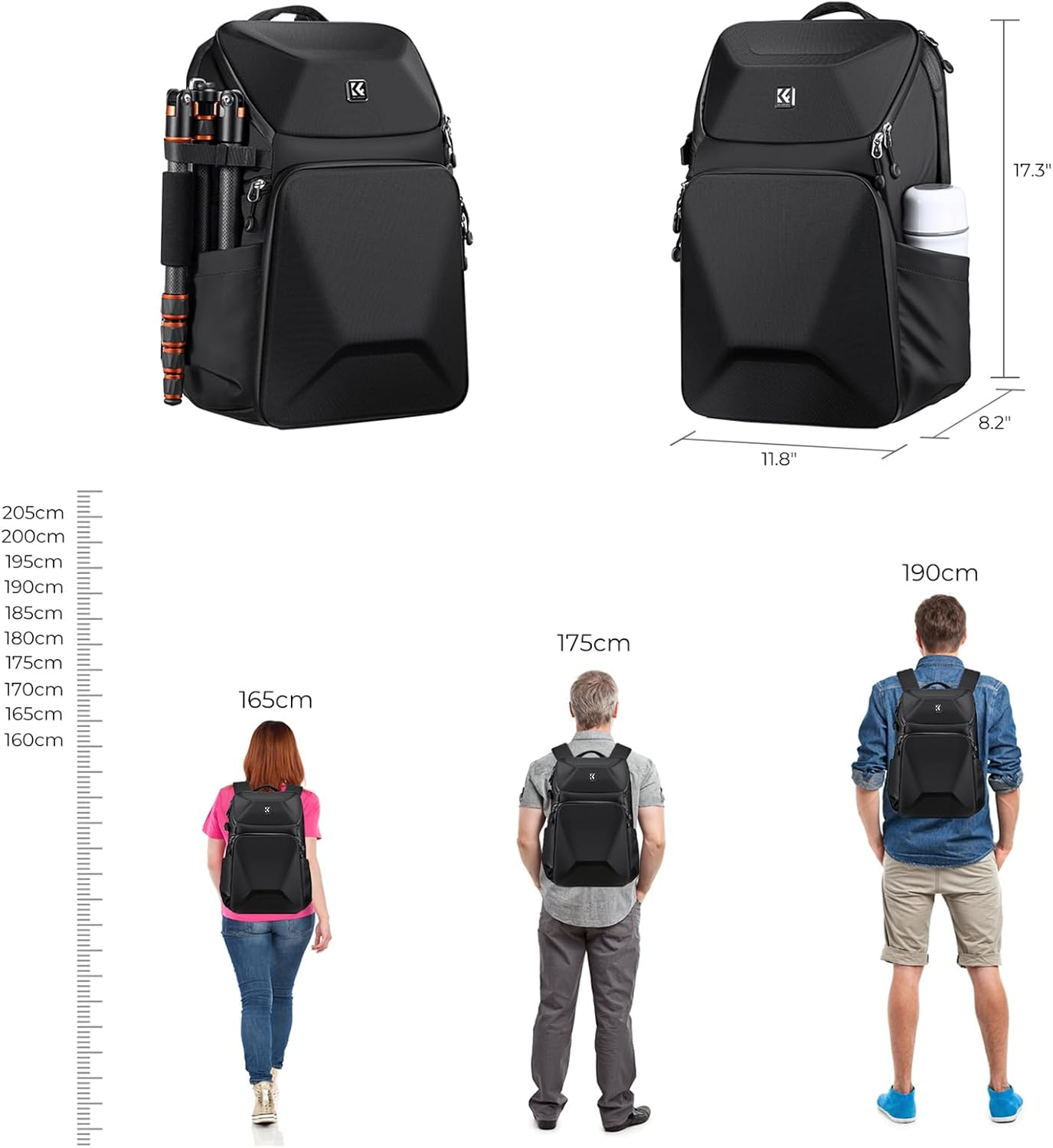 GUYOS KF13.144 20Lcamera Backpack Photography Storager Bag Side Open Available for 15.6In Laptop with Trolley Strap Rain Cover Flexible Dividers Compatible with 15.6In image number 5