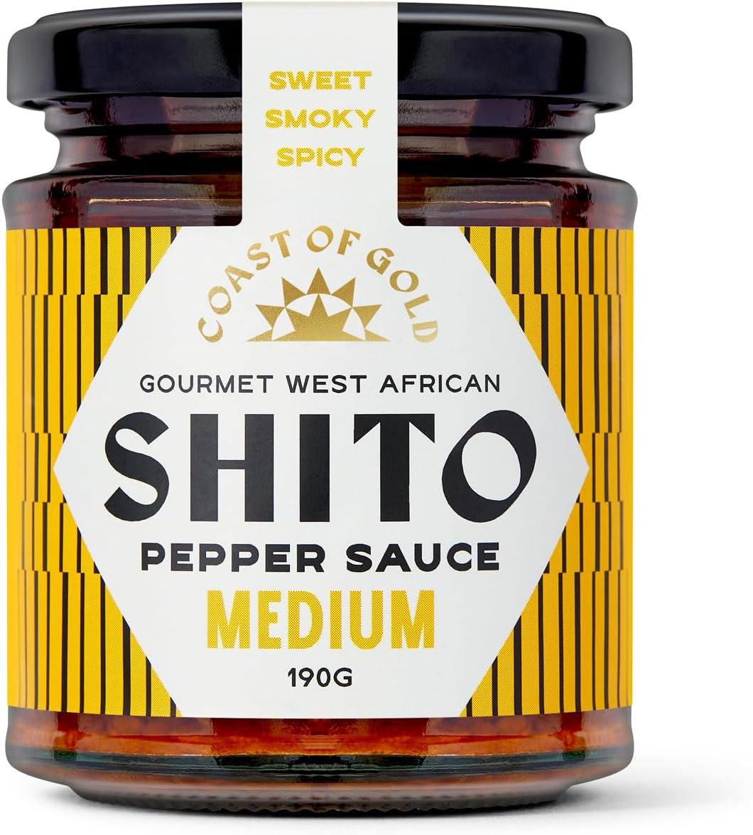 Coast of Gold Shito Medium Spicy Pepper Sauce, 190G, Bold Sweet & Smoky Flavours, Moderate Heat, Versatile Marinade, Dip, or Topping, Authentic West African Cuisine (Medium, 1X 190G Jar) image number 4