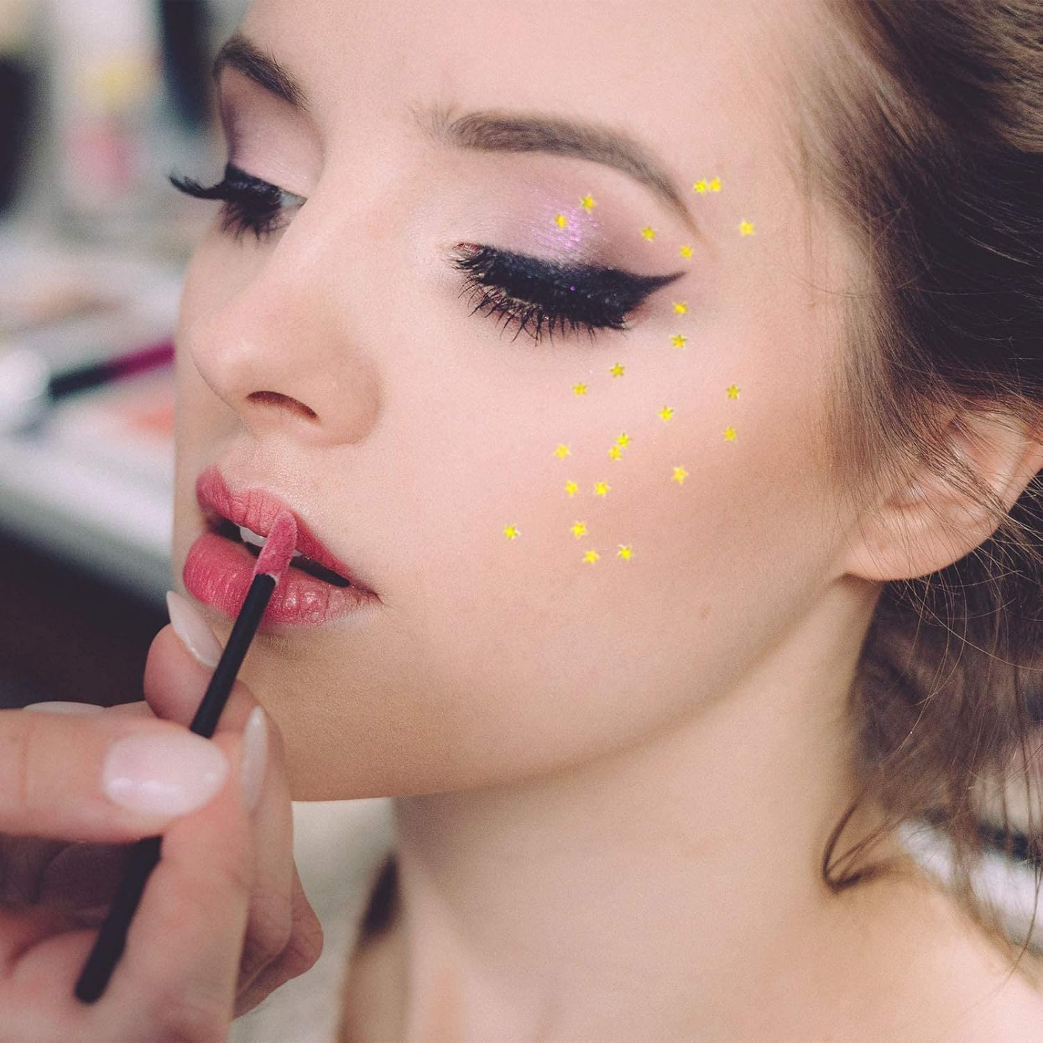 Art Craft Glitter, Star Shape Glitter Confetti for Christmas New Year Cards, Handcrafts, DIY Home Decoration, Party Festival, Nail Art- 0.35Oz (10G) (Gold) - Gold image number 6