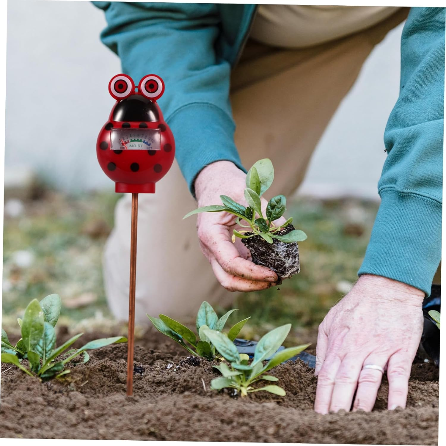 TINEASUR Soil Moisture Meter Plant Moisture Detector Portable Beetle-Shaped Gardening Soil Tester for Garden and Indoor Plants image number 6