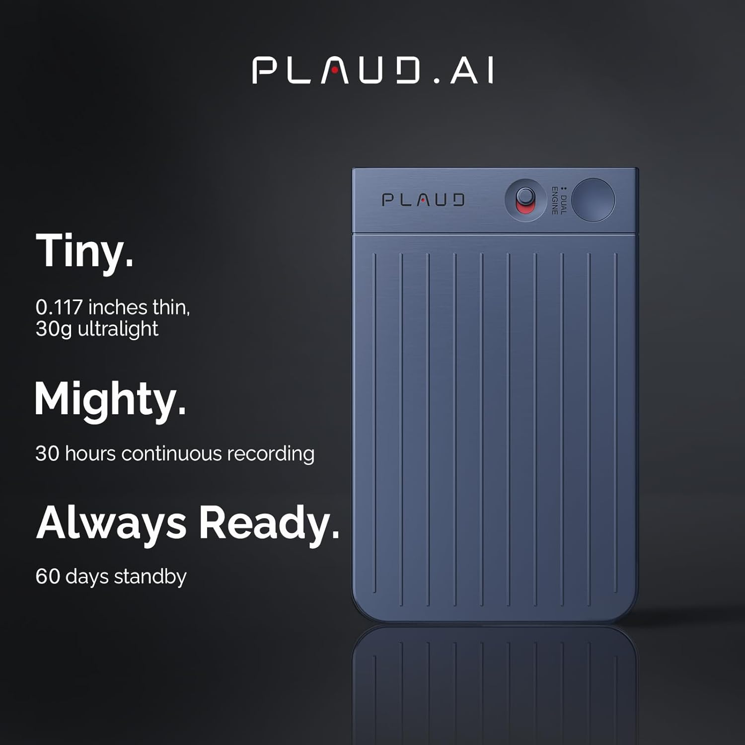 AI Voice Recorder, PLAUD Note AI Note Taking Device, Transcribe & Summarize, Support 112 Languages, 64GB Navy Blue Digital Audio Recorder for Lectures, Meetings, Calls, with Magnetic Dark Blue Case image number 3